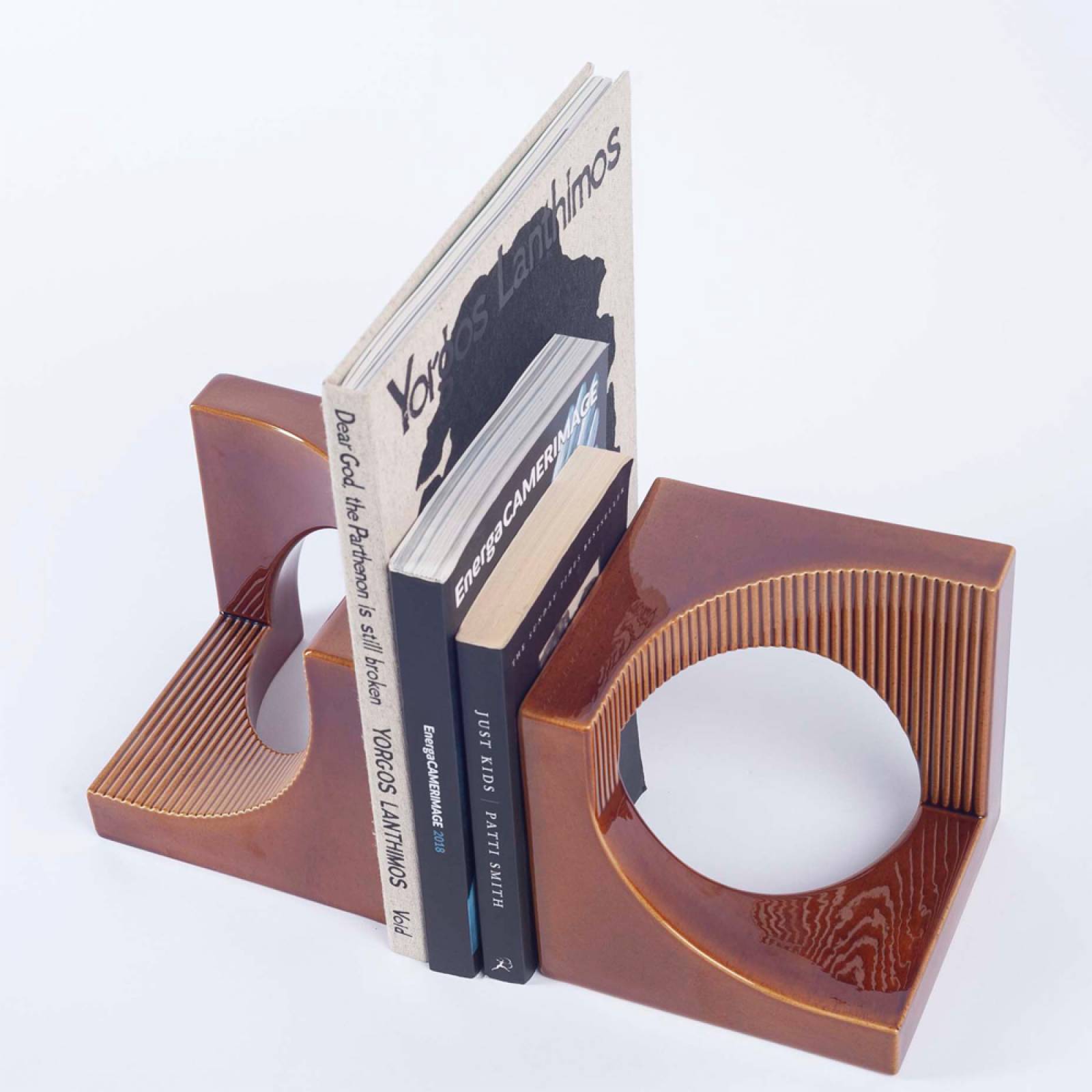 Ceramic Gio Bookends In Caramel thumbnails