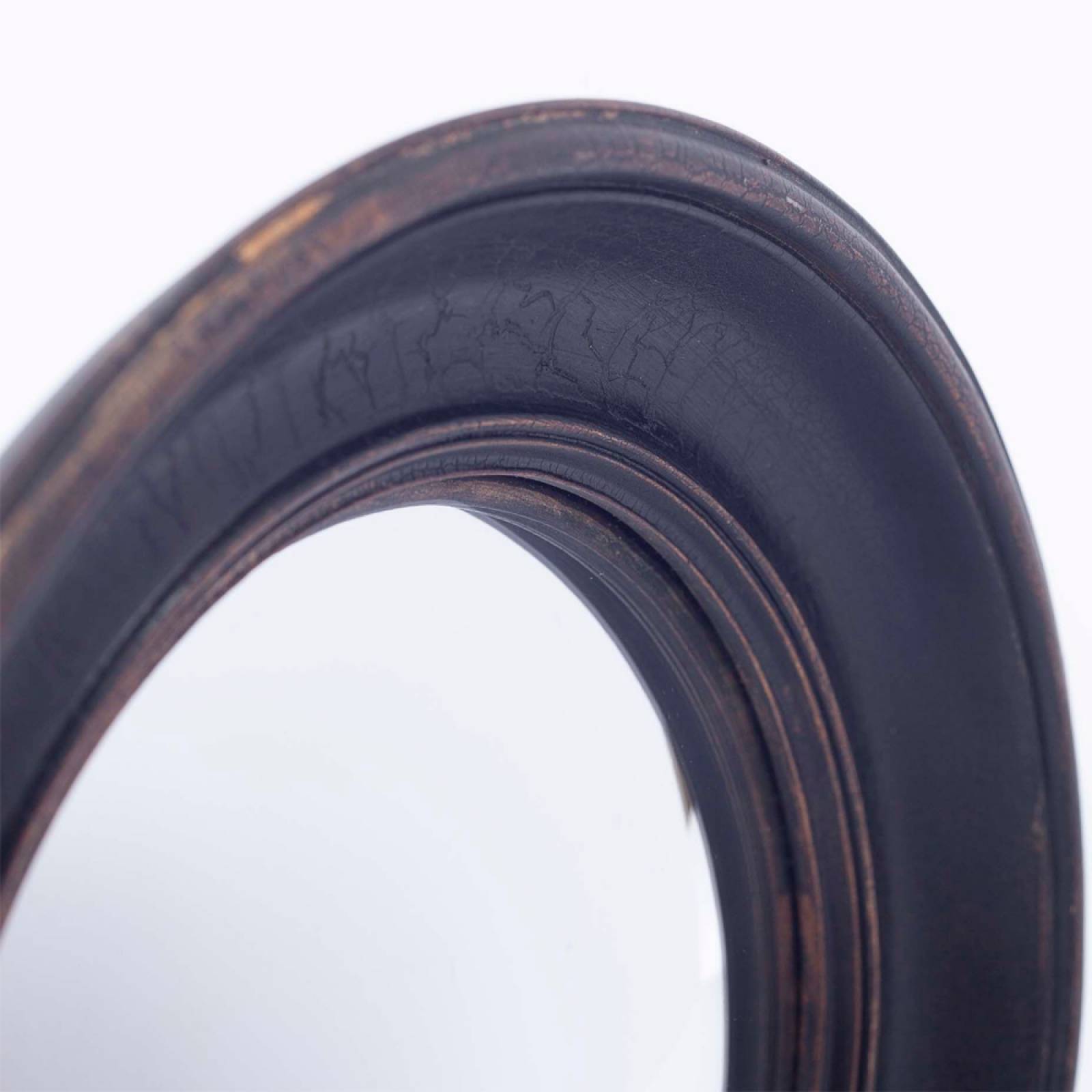 Circular Convex Mirror With Black & Gold Patinated Frame D:26.cm thumbnails