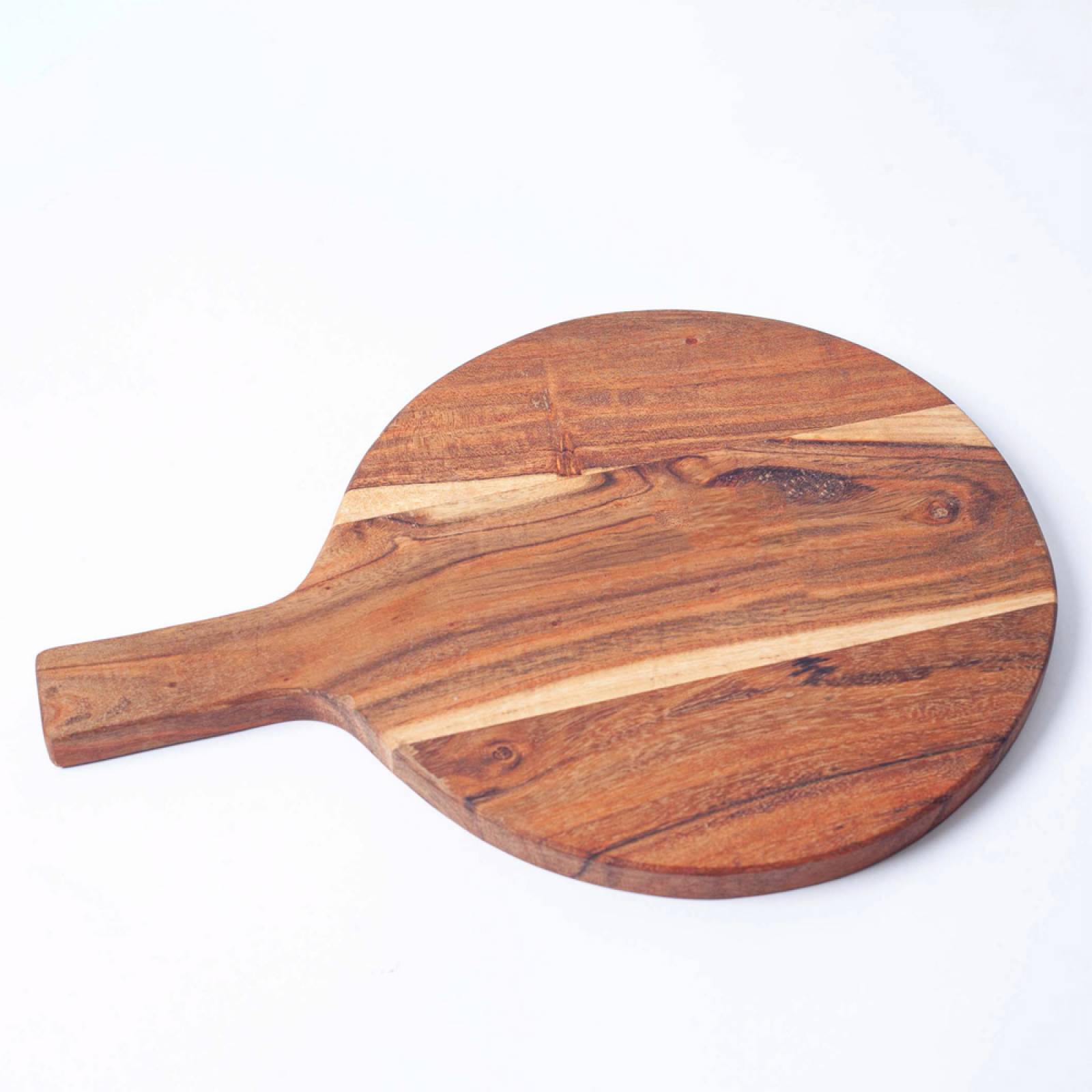 Circular Wooden Serving Board With Handle D:24cm thumbnails