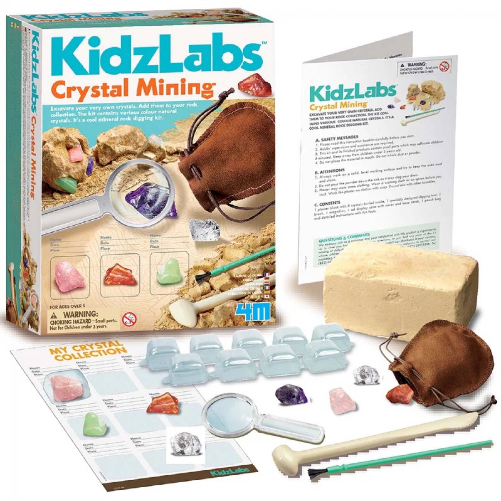 Crystal Mining  Kit - Kids Lab 4M 5yrs+ thumbnails