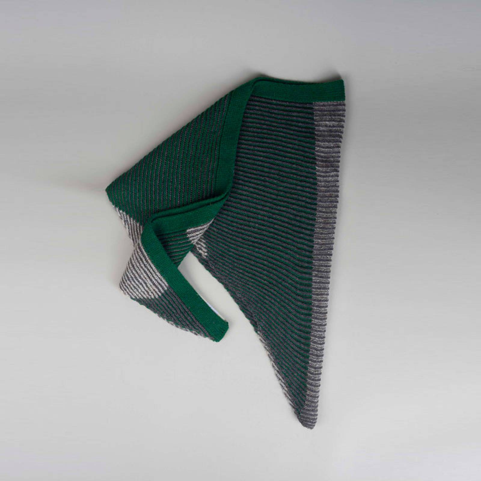 Dark Green Olly Triangle Alpaca Scarf thumbnails