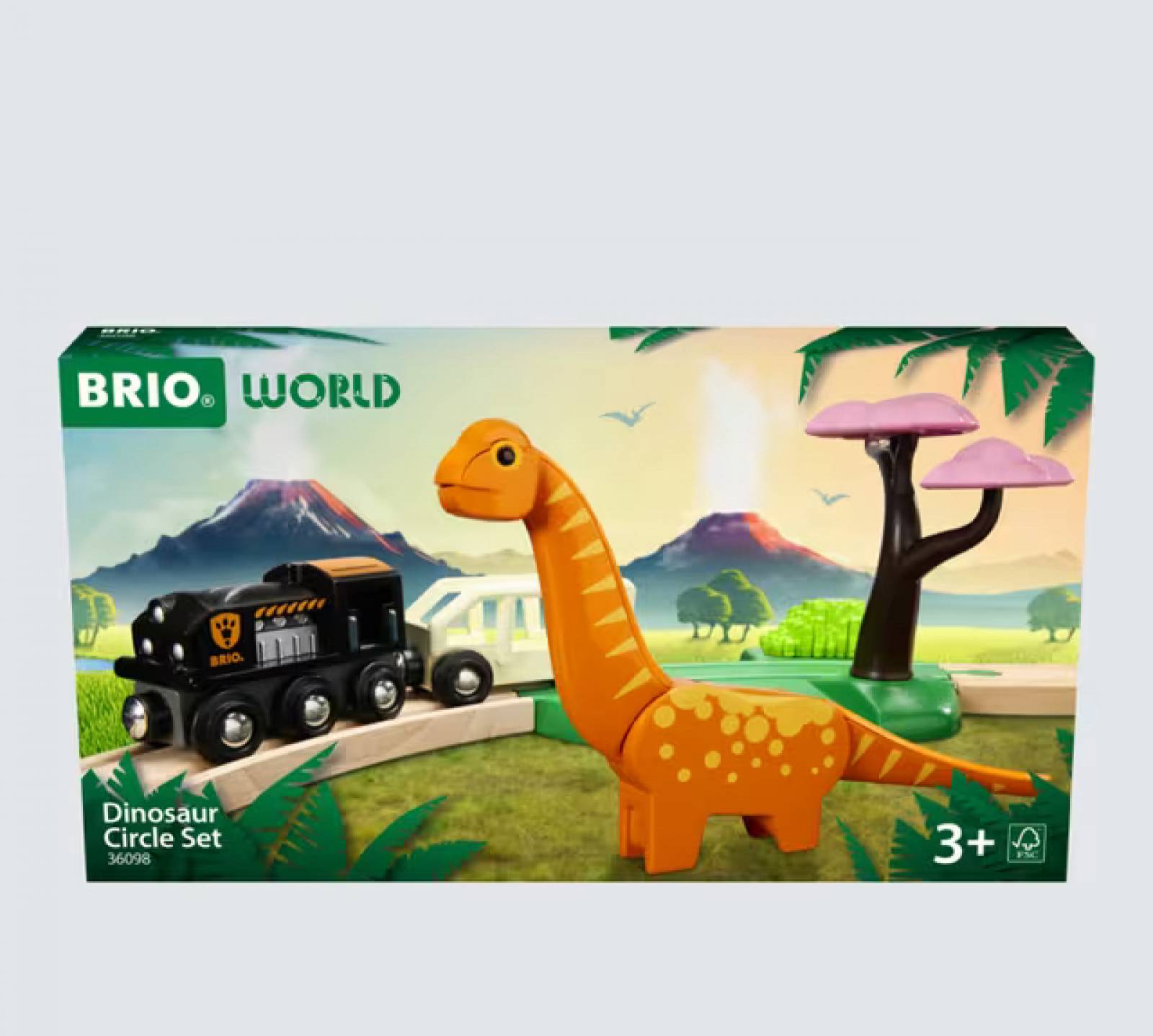 Dinosaur Circle Train Set Brio Wooden Railway 3+