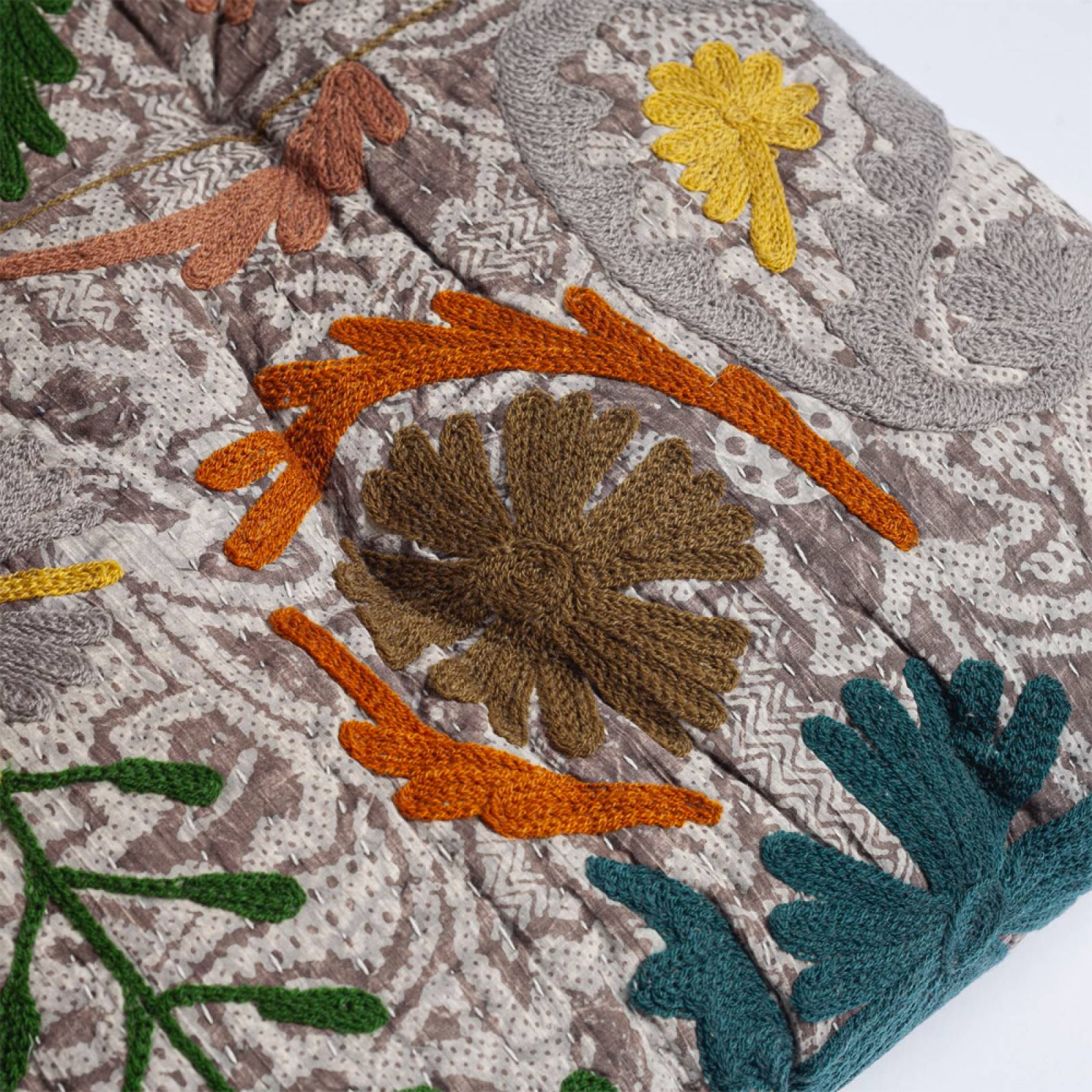 Embroidered Folding Mattress In Multi Colours thumbnails