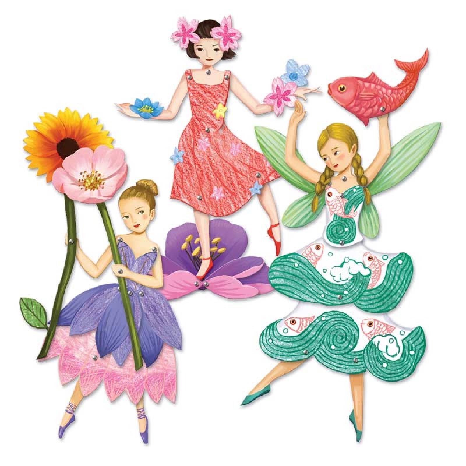 Fairies - Jumping Jacks To Colour In 6+ thumbnails