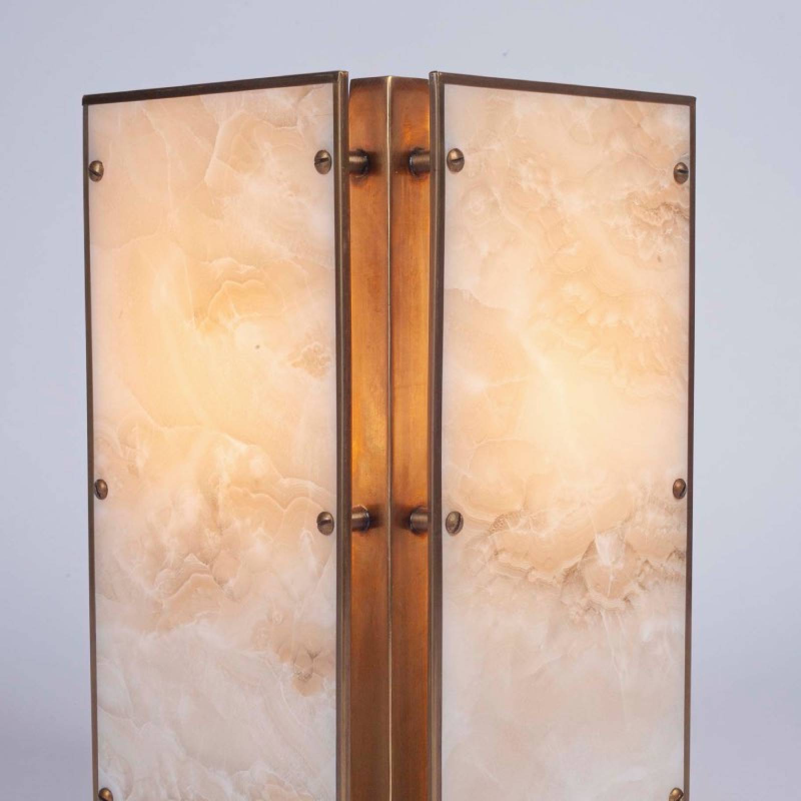 Faux Onyx & Brass Quad Table Lamp thumbnails
