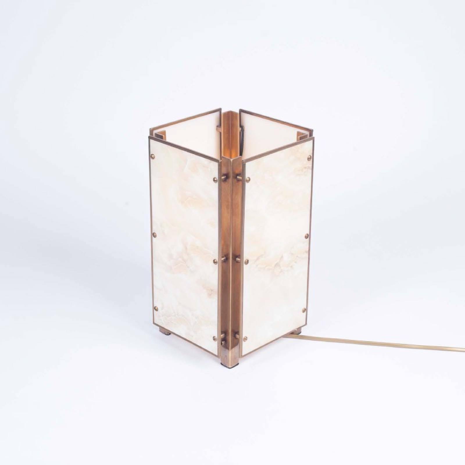 Faux Onyx & Brass Quad Table Lamp thumbnails