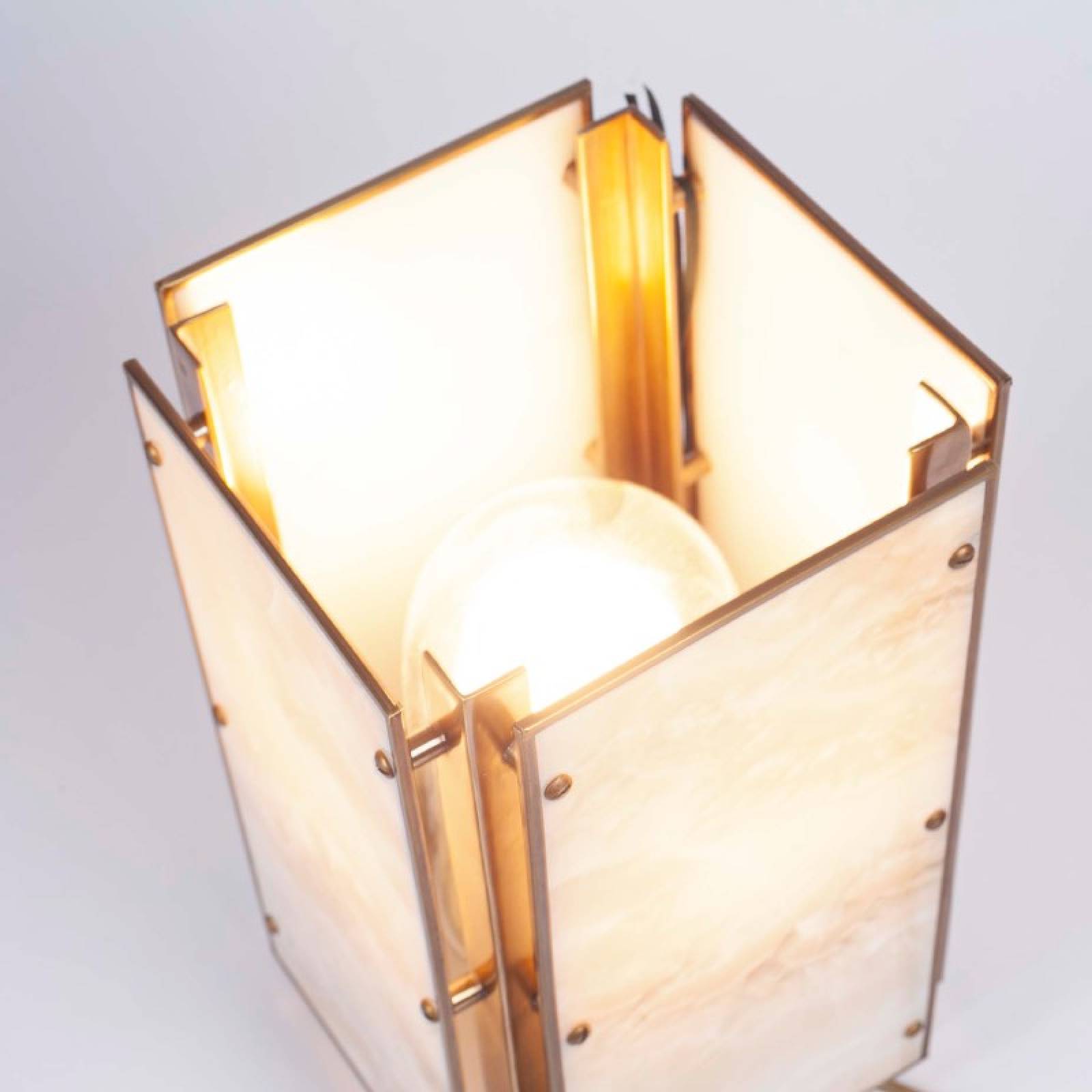 Faux Onyx & Brass Quad Table Lamp thumbnails
