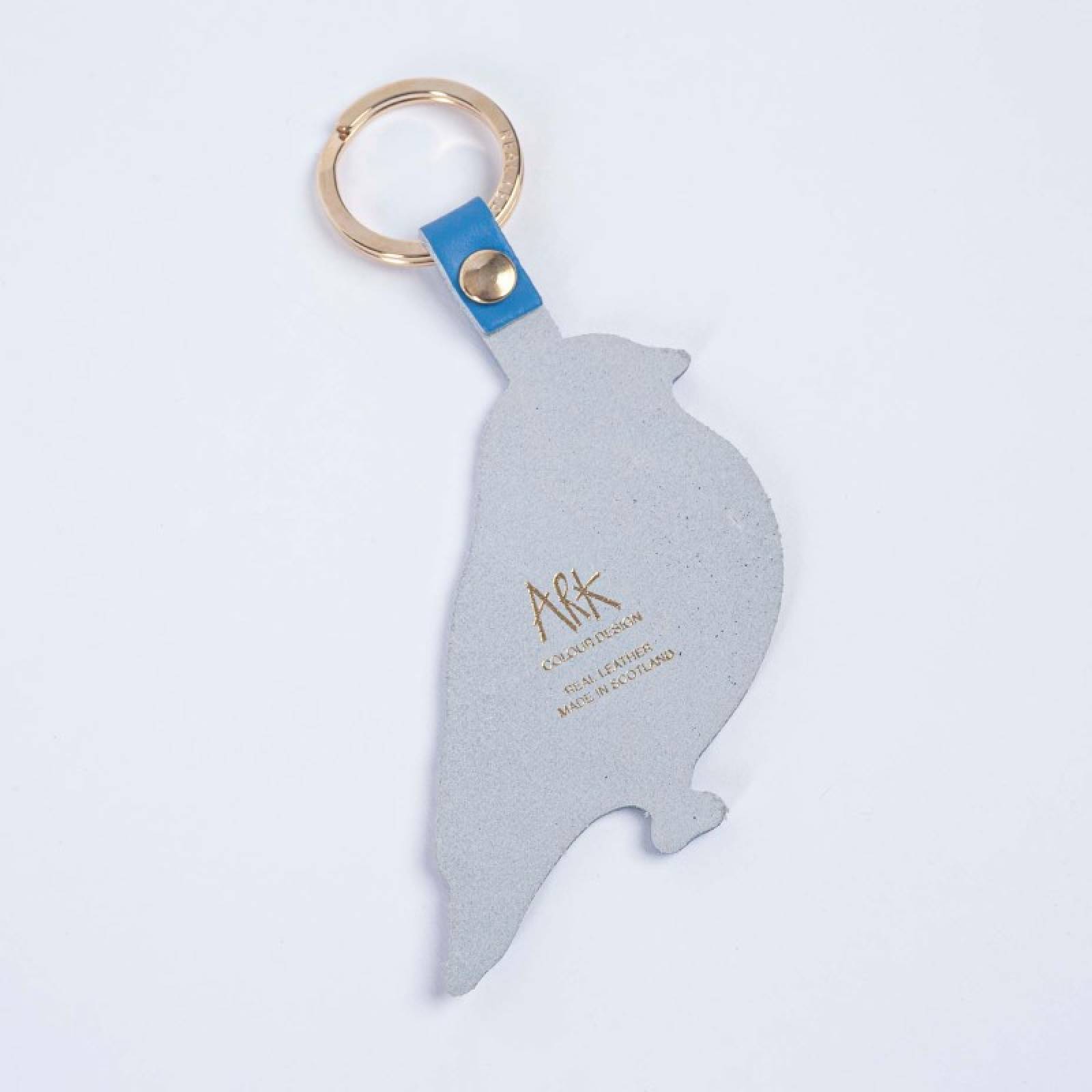Finch Leather Keyring In Cornflower Blue thumbnails