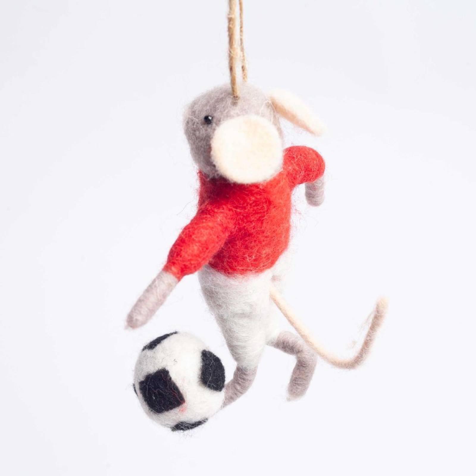 Football Mouse Felt Hanging Christmas Decoration thumbnails