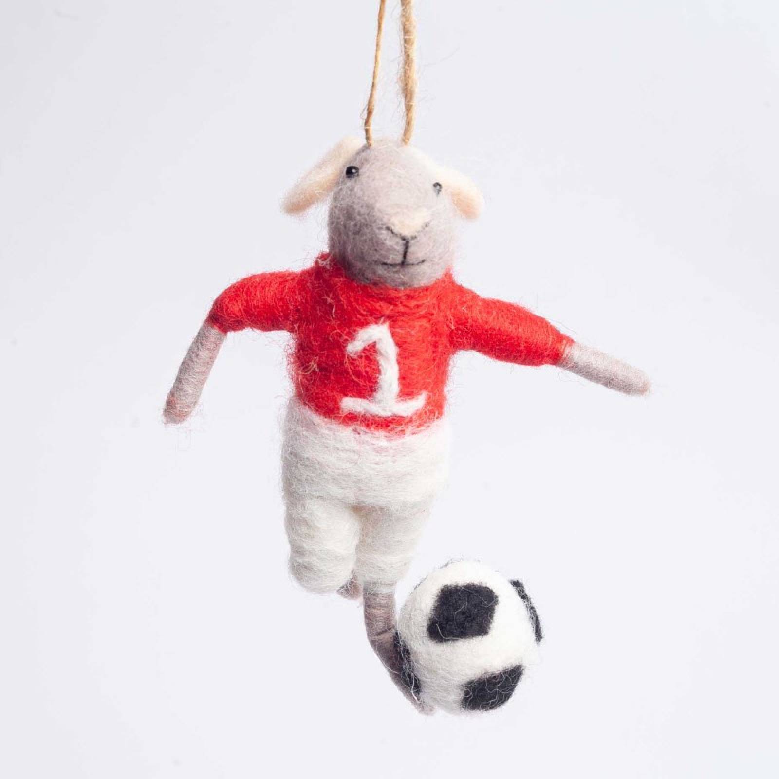 Football Mouse Felt Hanging Christmas Decoration