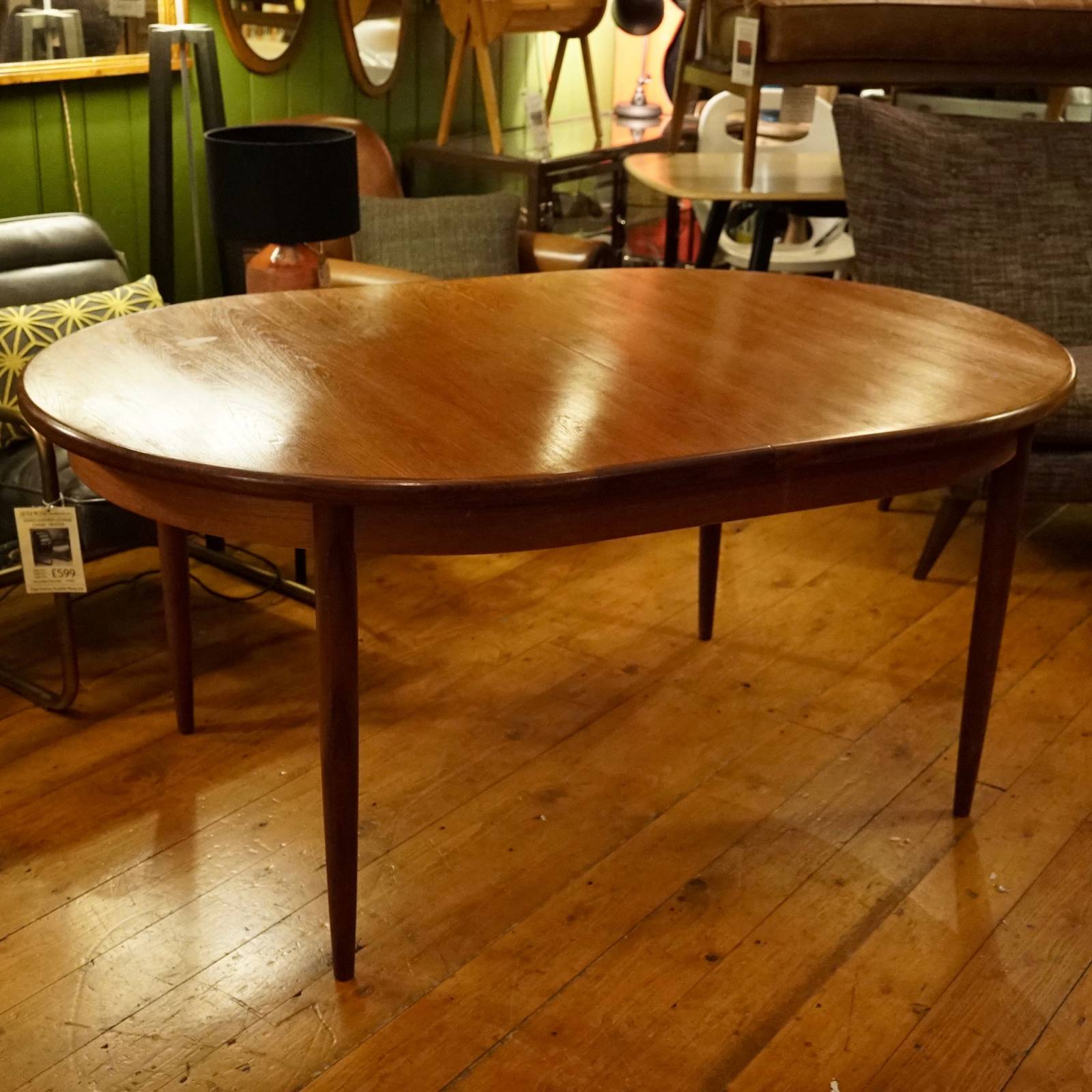 G Plan Fresco Teak Oval Extending Dining Table