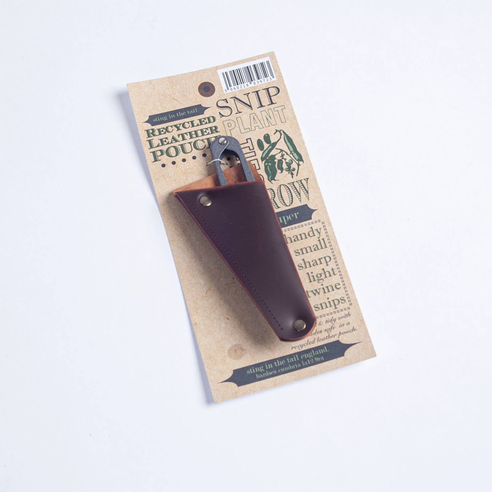 Gardening Snips In Recycled Leather Pouch thumbnails