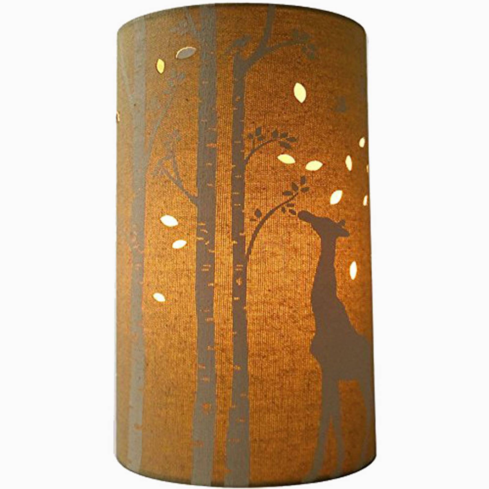 Giraffe - Cylindrical Fabric Lamp