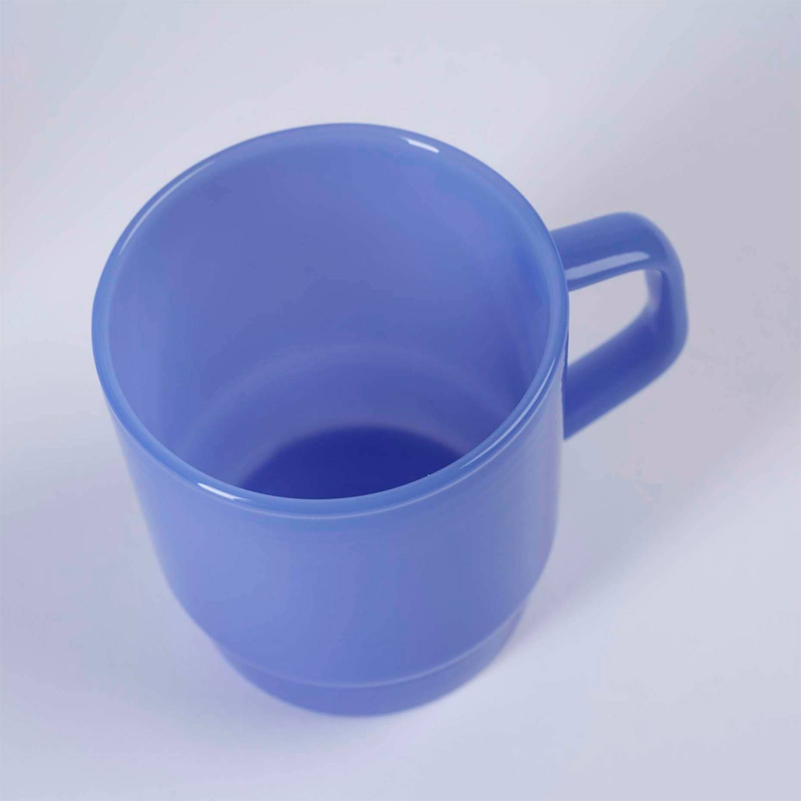 Glass Coffee Cup In Milky Blue thumbnails