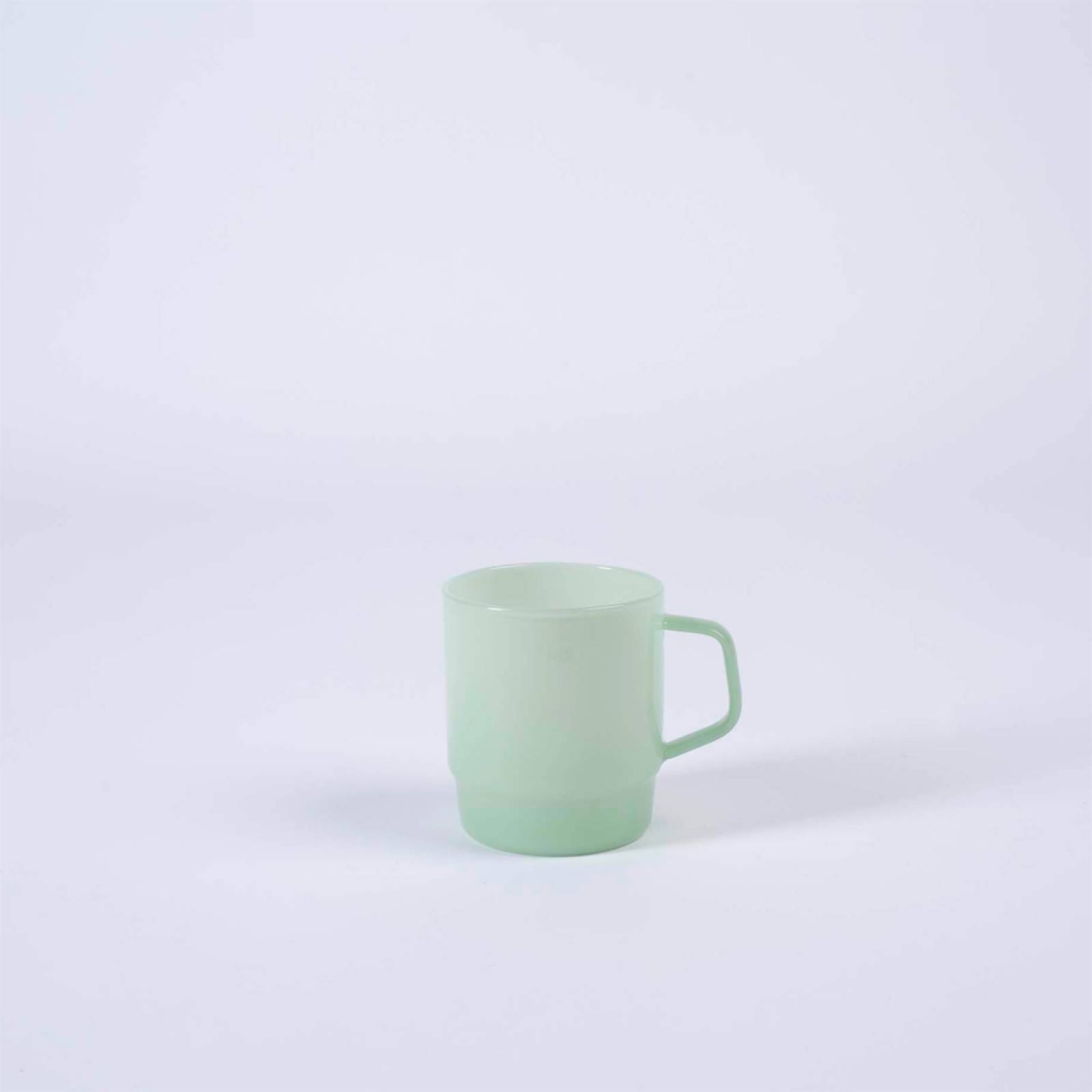Glass Coffee Cup In Mint Green