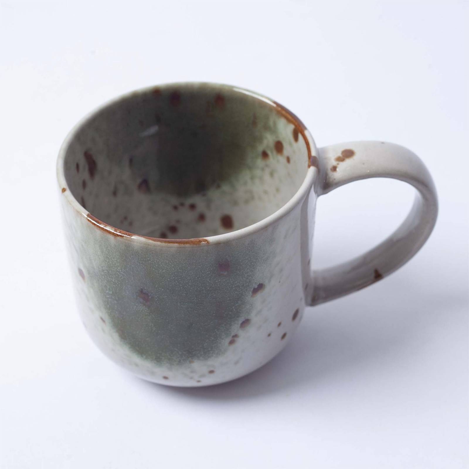 Green & White Stoneware Mug 8cm thumbnails
