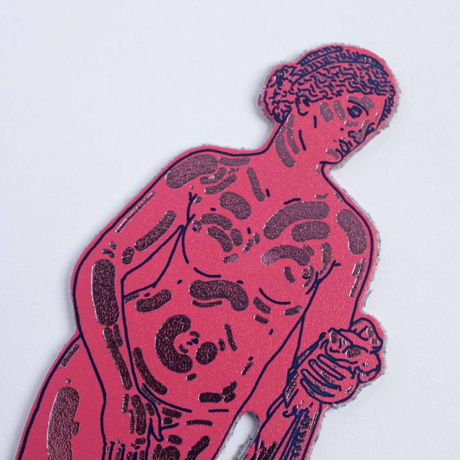 Hand Painted Leather Aphrodite Bookmark In New Pink thumbnails
