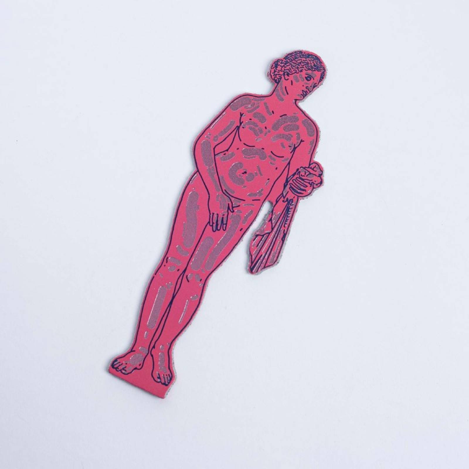 Hand Painted Leather Aphrodite Bookmark In New Pink