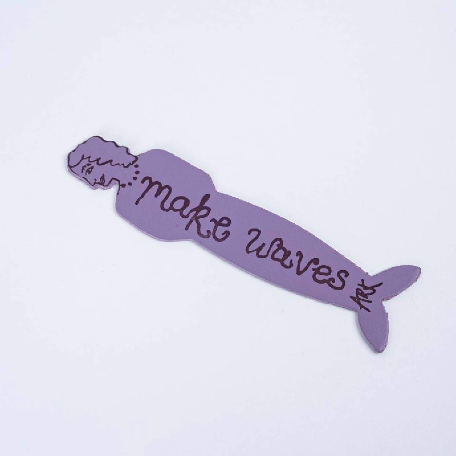 Hand Painted Leather Mer-Woman Bookmark In Lilac thumbnails