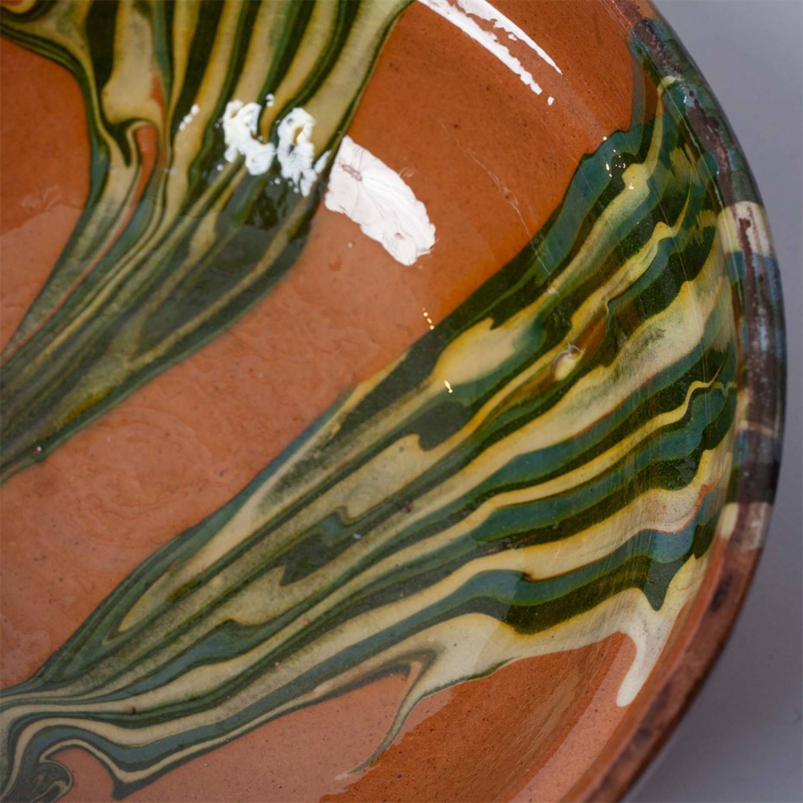 Hand Painted Earthenware Bowl In Orange thumbnails