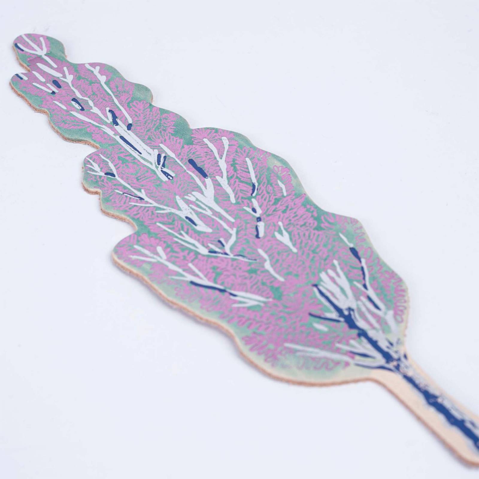 Hand Painted Leather Tree Hugger Bookmark thumbnails