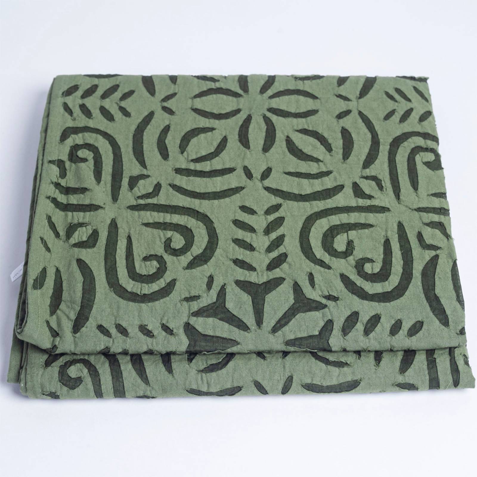 Handmade Cut Out Throw In Green thumbnails