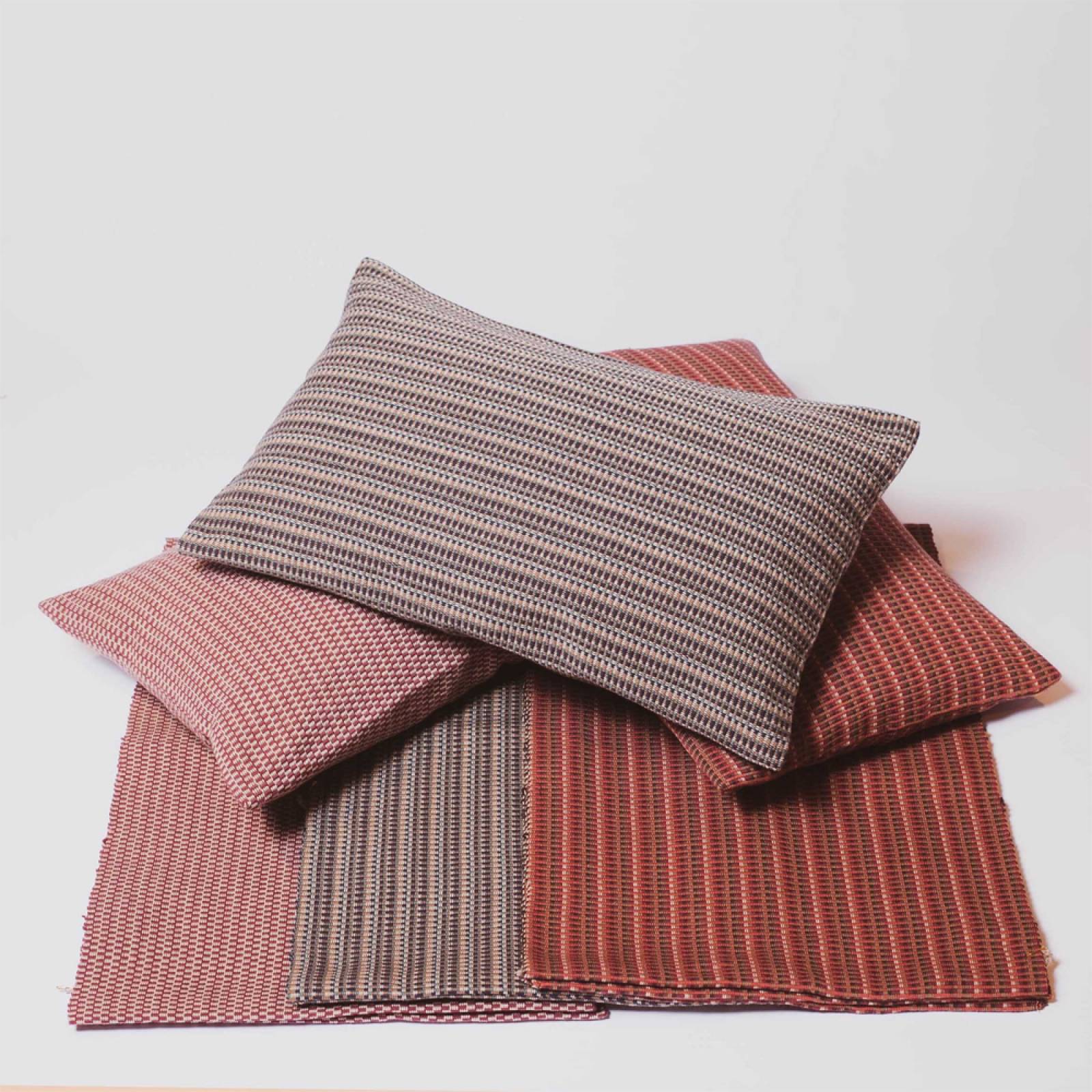 Handwoven Cotton Cushion In Ember Plains thumbnails