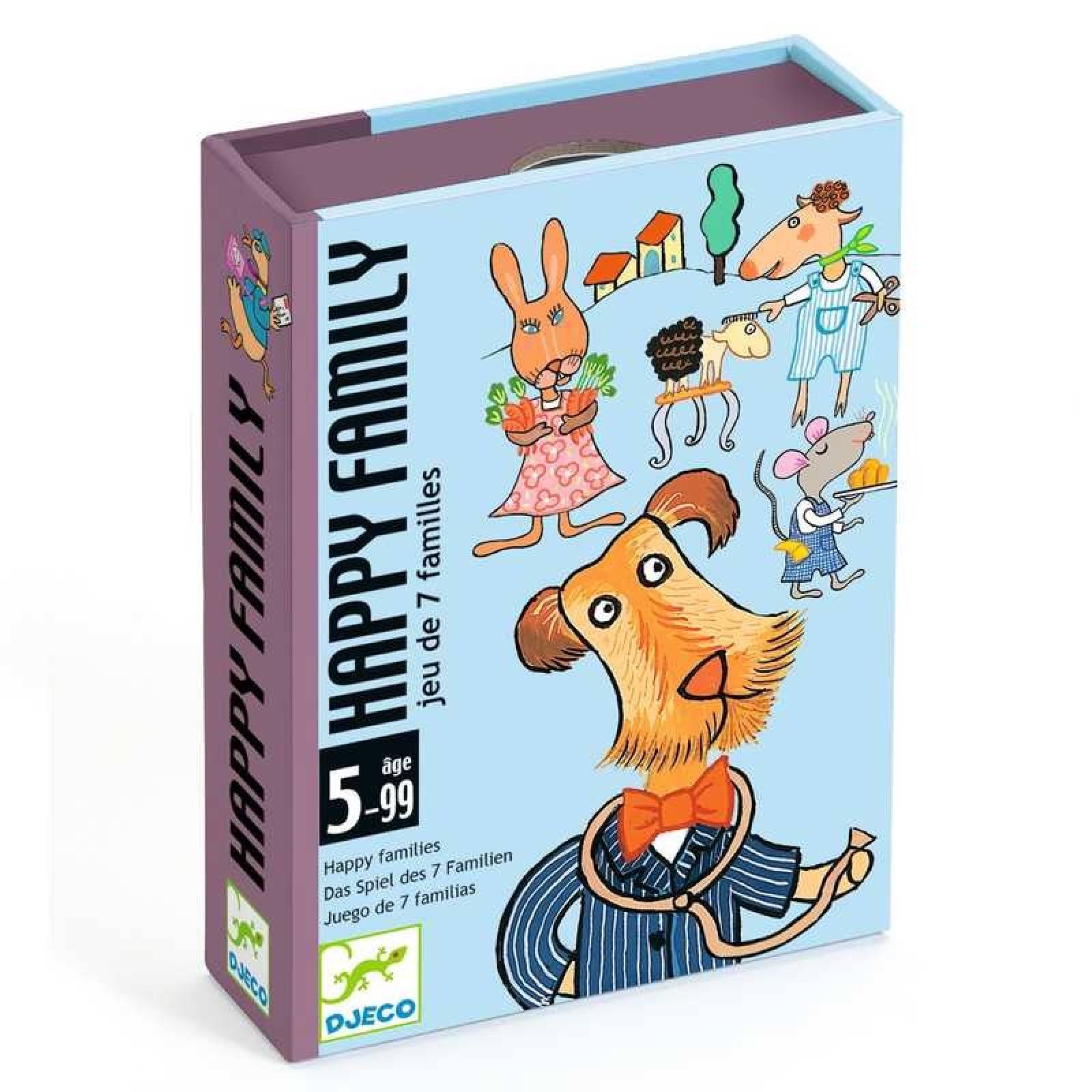 Happy Families Card Game By Djeco 5+