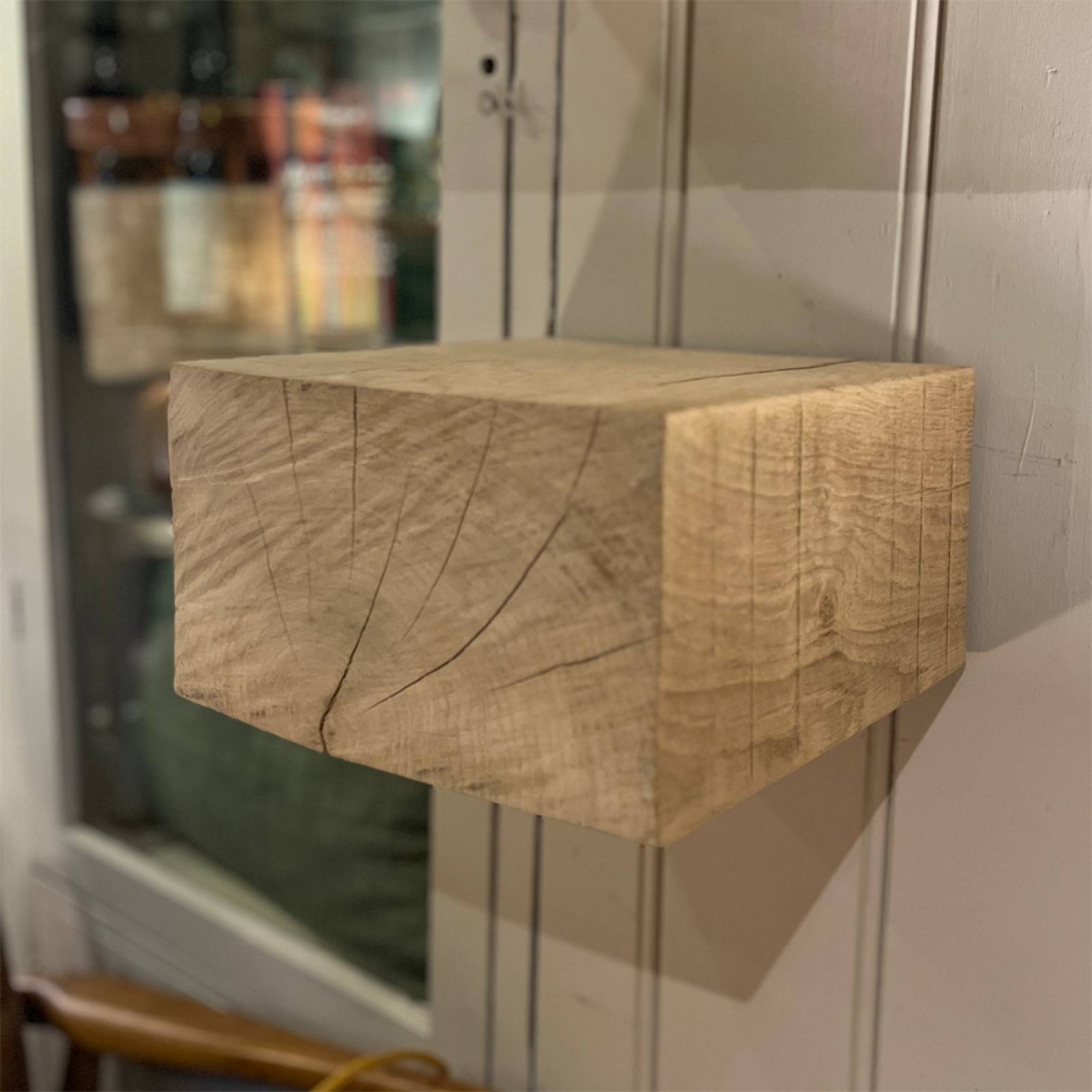 Individual Modular Oak Block Shelf Unit