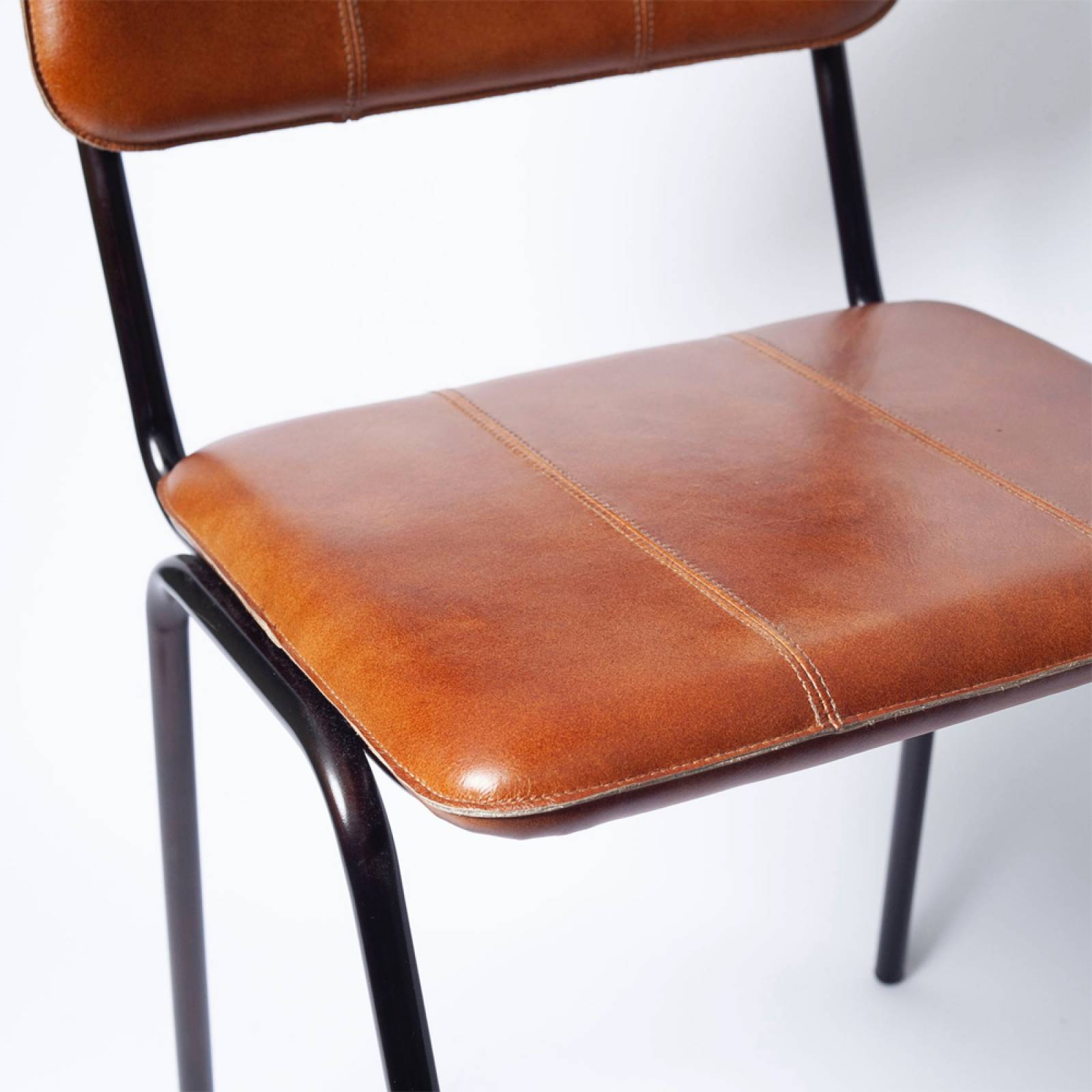 Ukari Dining Chair In Aged Tan Leather thumbnails