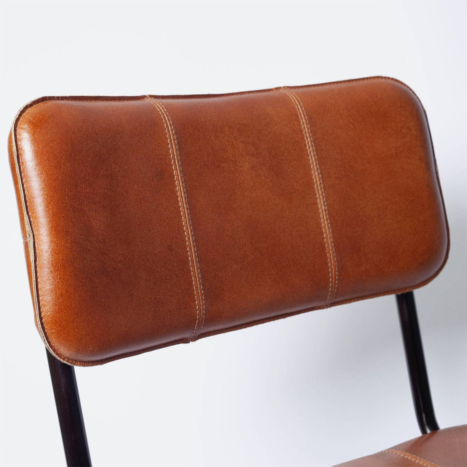 Ukari Dining Chair In Aged Tan Leather thumbnails