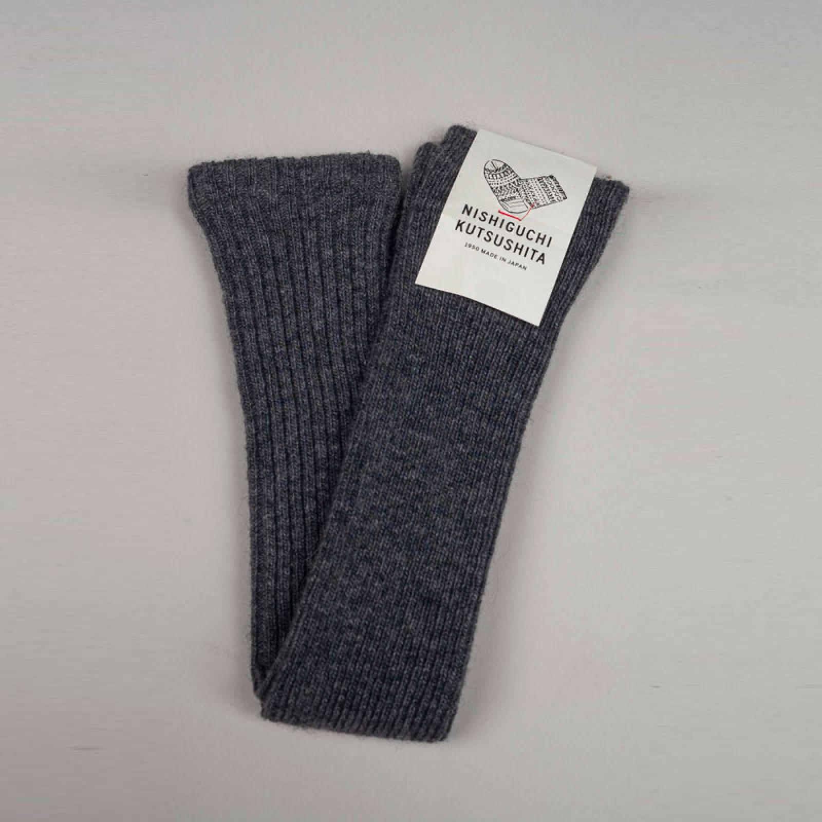 Japanese Alpaca Wool Arm & Leg Warmers In Charcoal Grey