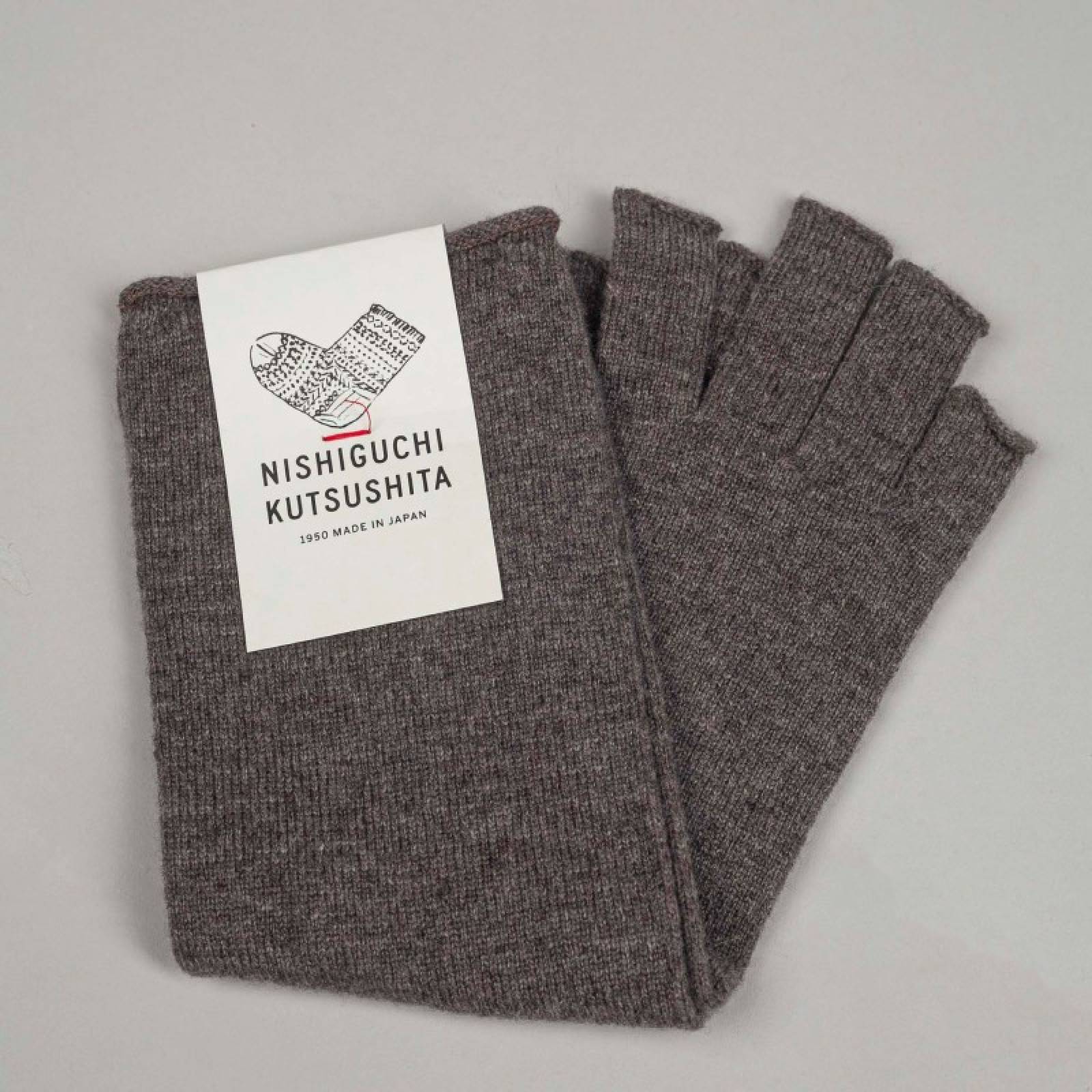 Japanese Merino Wool Arm Warmers In Mocha Brown