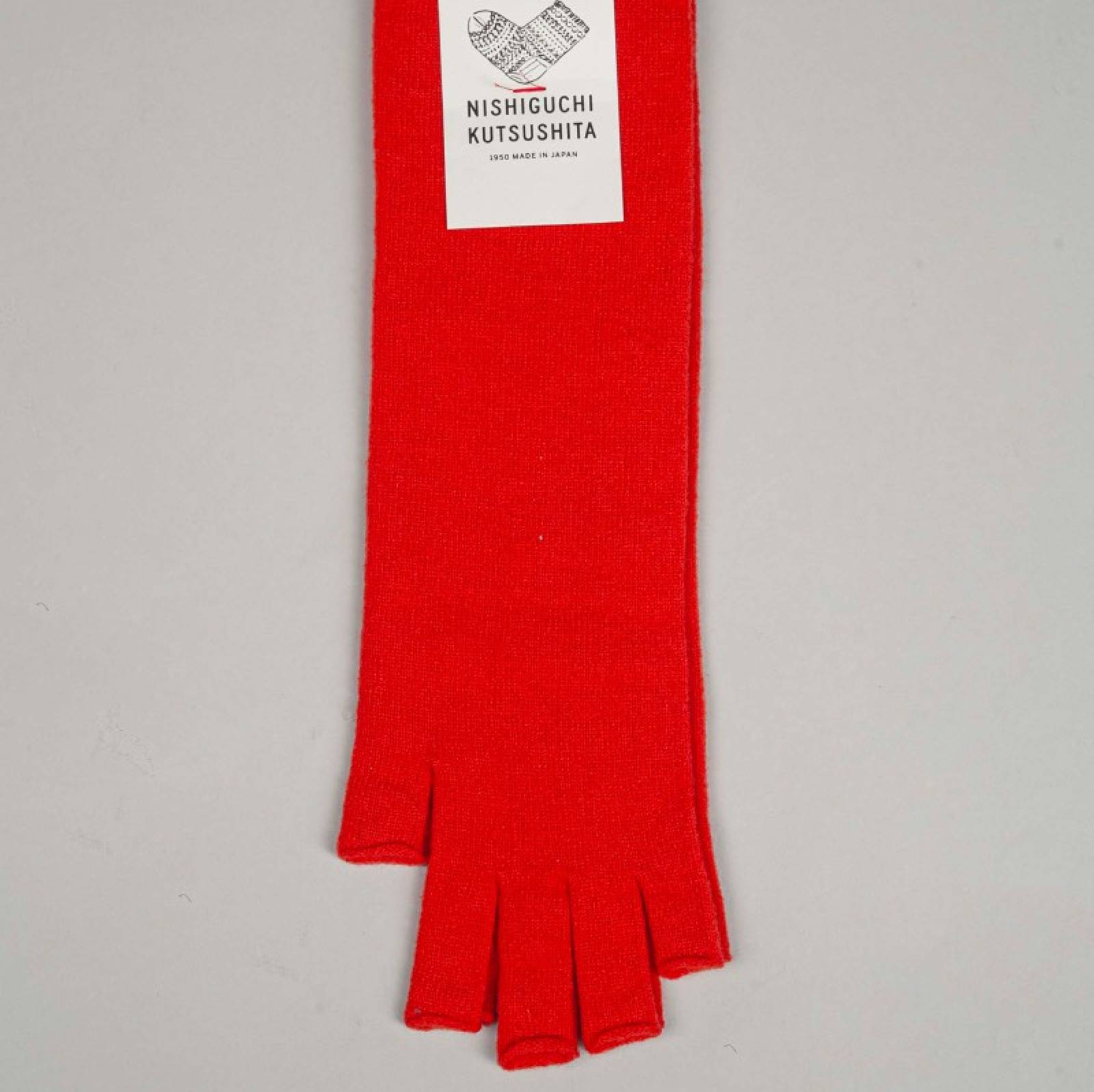 Japanese Merino Wool Arm Warmers In Shrine Red thumbnails