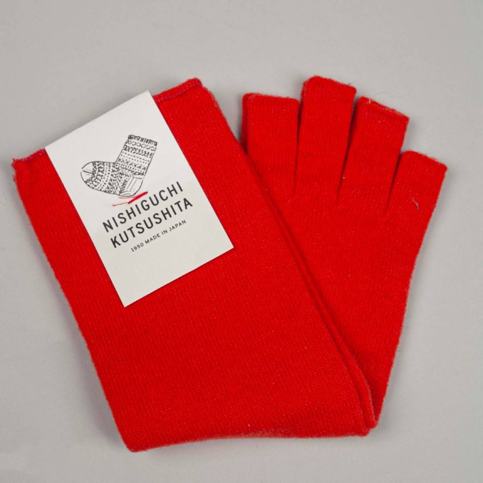 Japanese Merino Wool Arm Warmers In Shrine Red