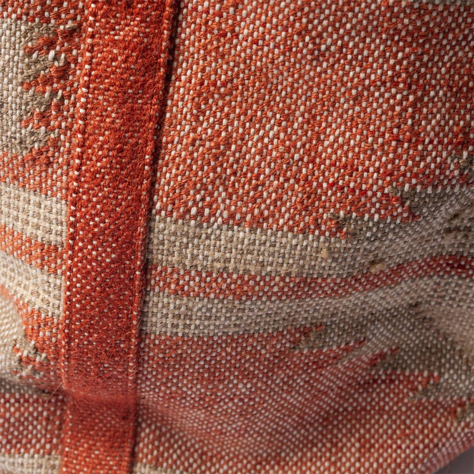 Kilim Cotton Basket With Handles In Rust thumbnails