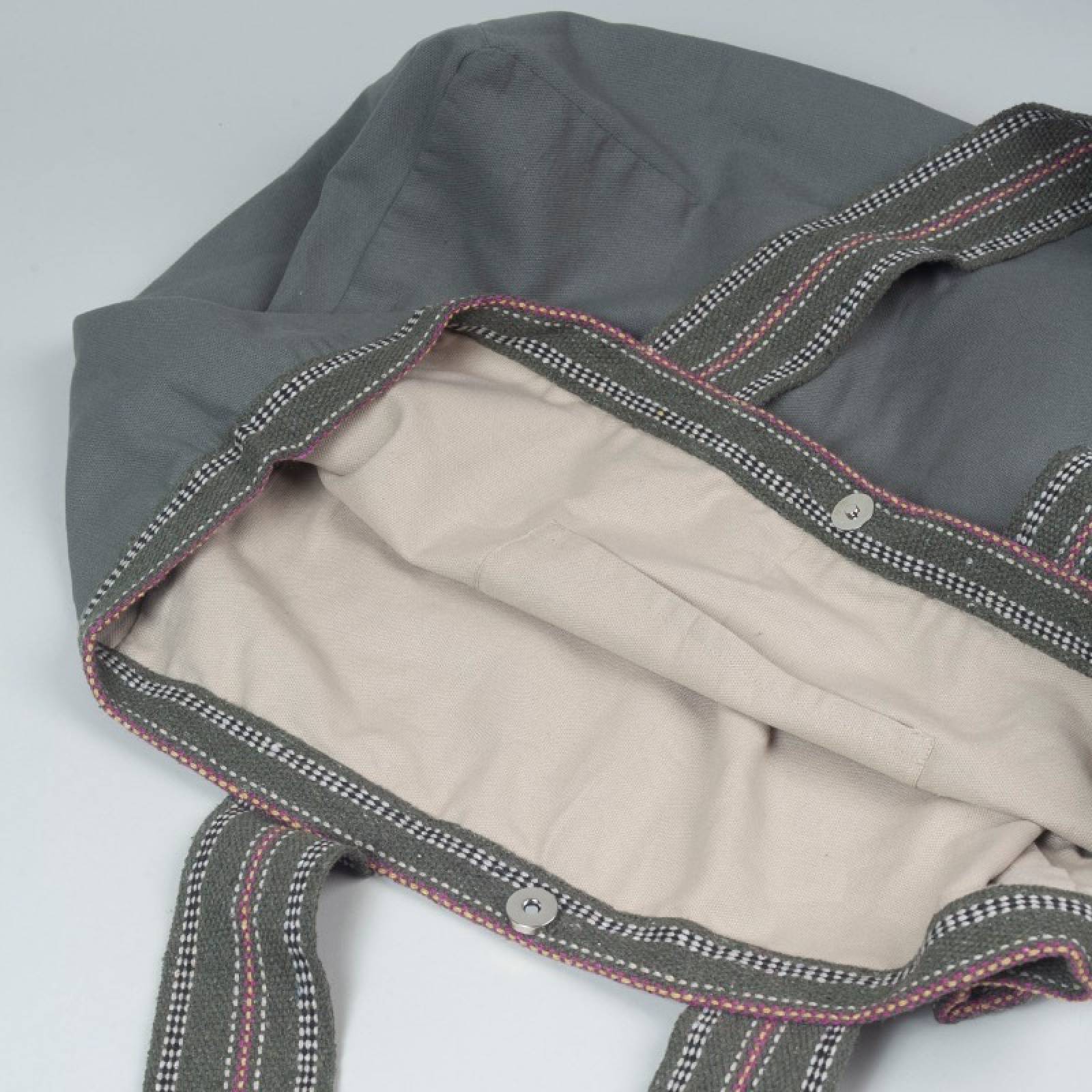 Large Cotton Tote Bag In Dusty Green thumbnails