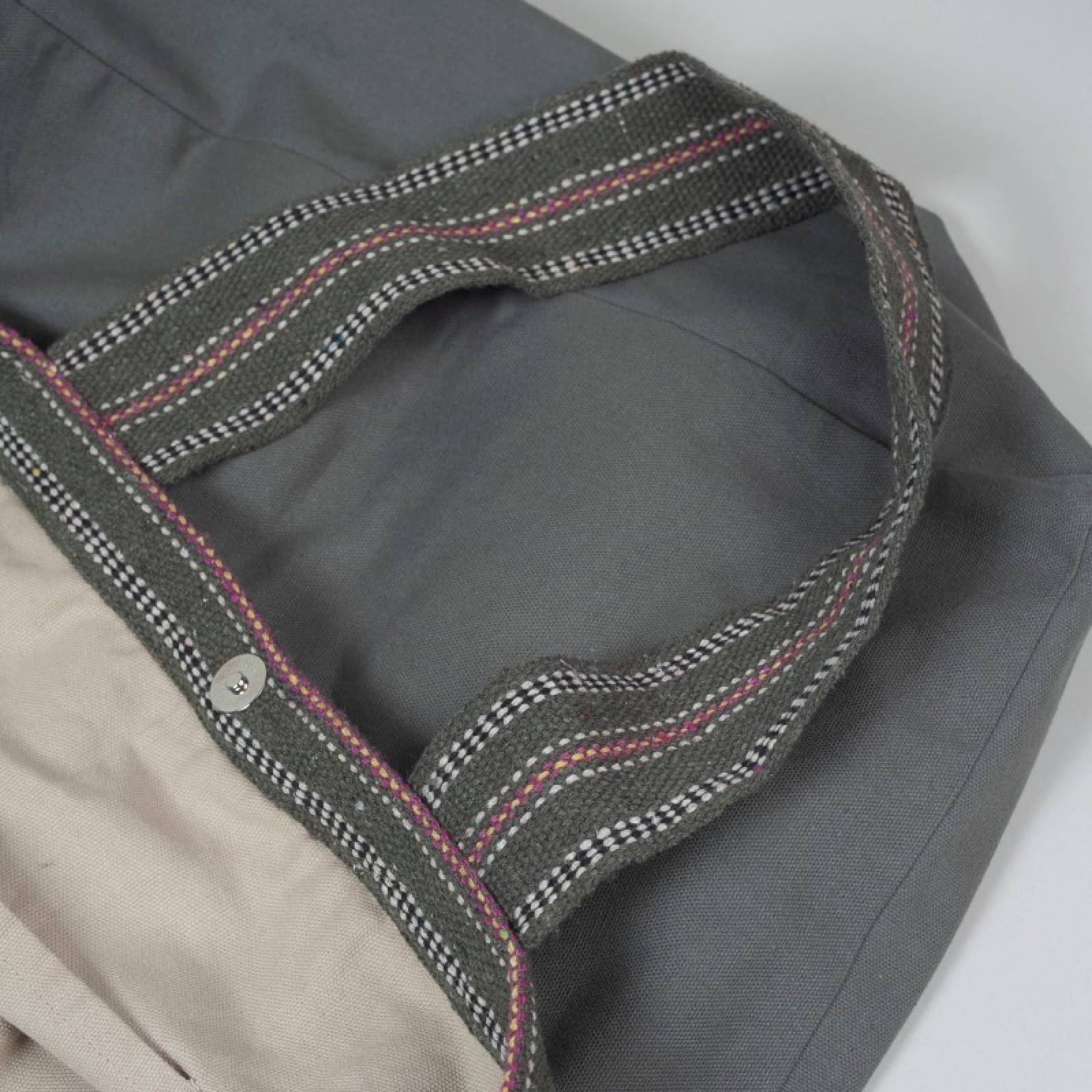 Large Cotton Tote Bag In Dusty Green thumbnails