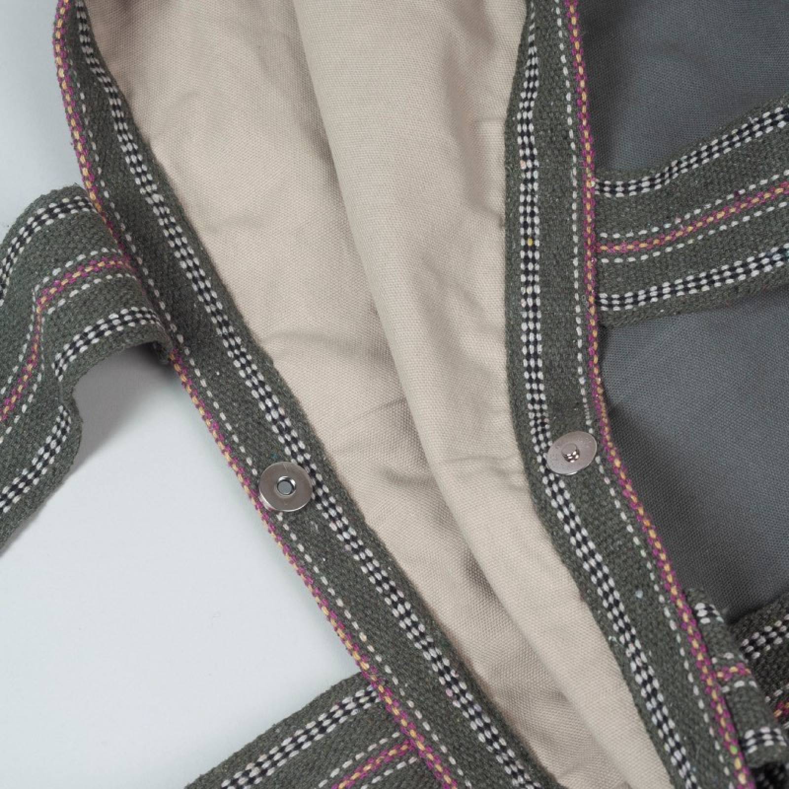 Large Cotton Tote Bag In Dusty Green thumbnails