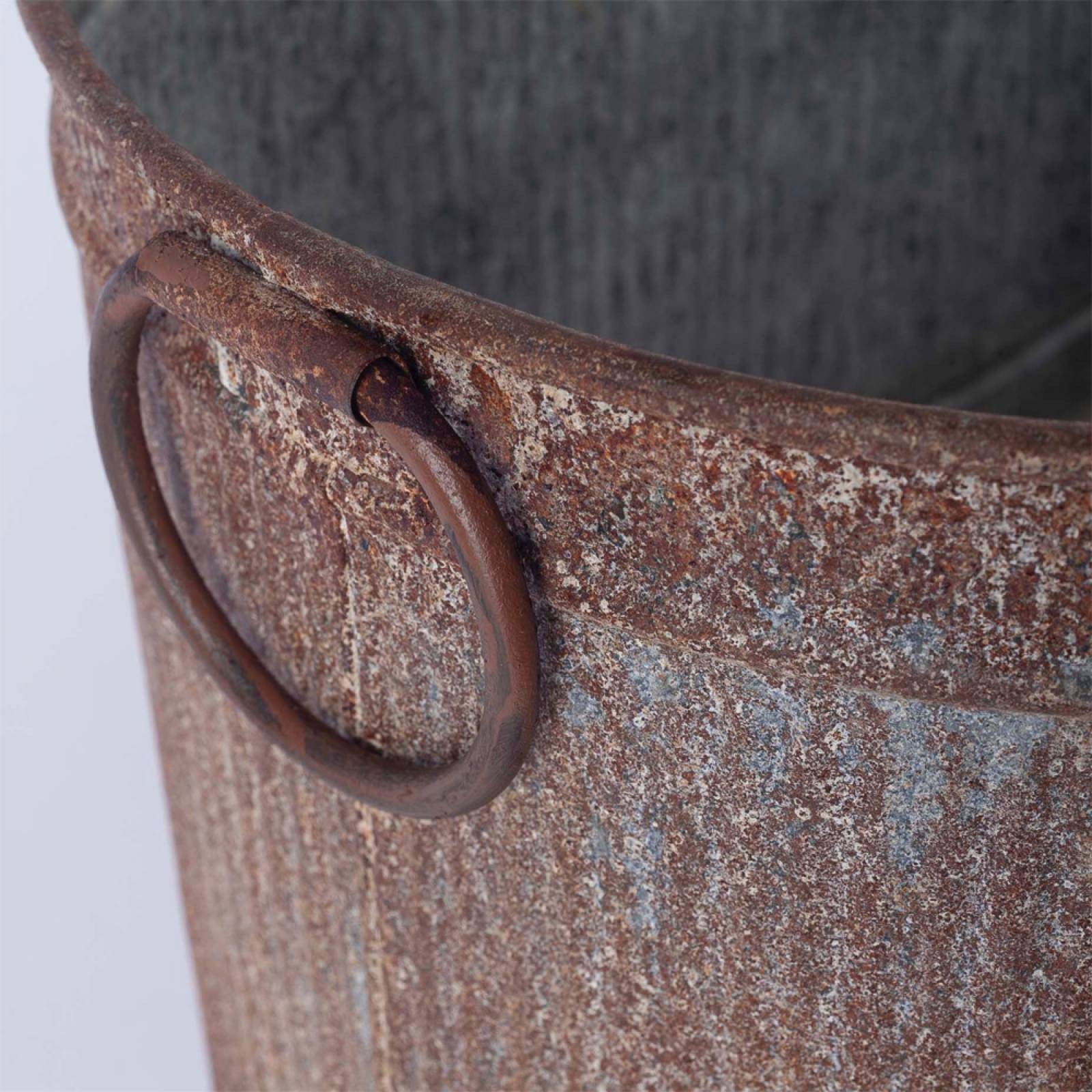 Large Akasa Zinc Trough Planter With Handles thumbnails