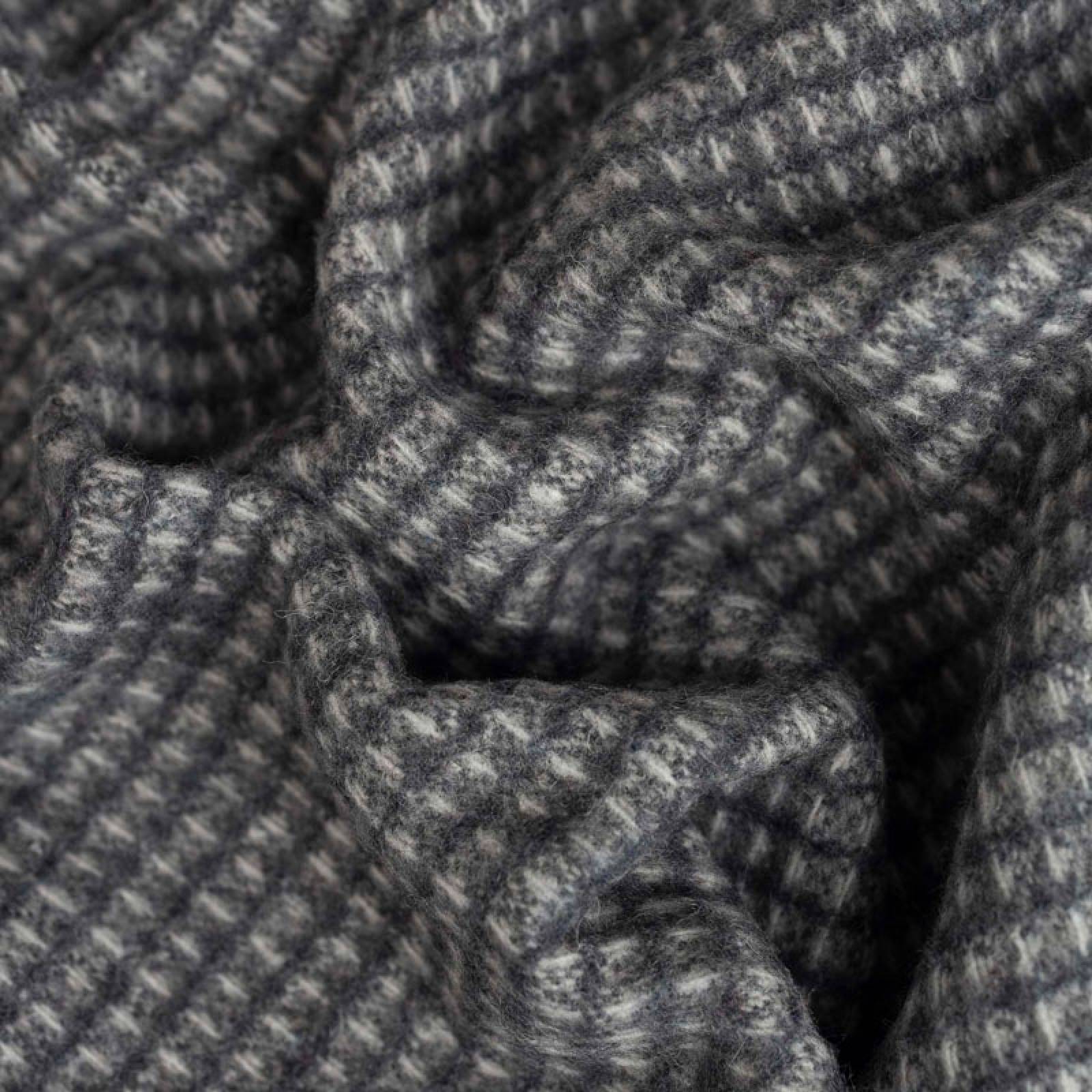 Large Blanket In Charcoal Waffle Recycled Wool thumbnails