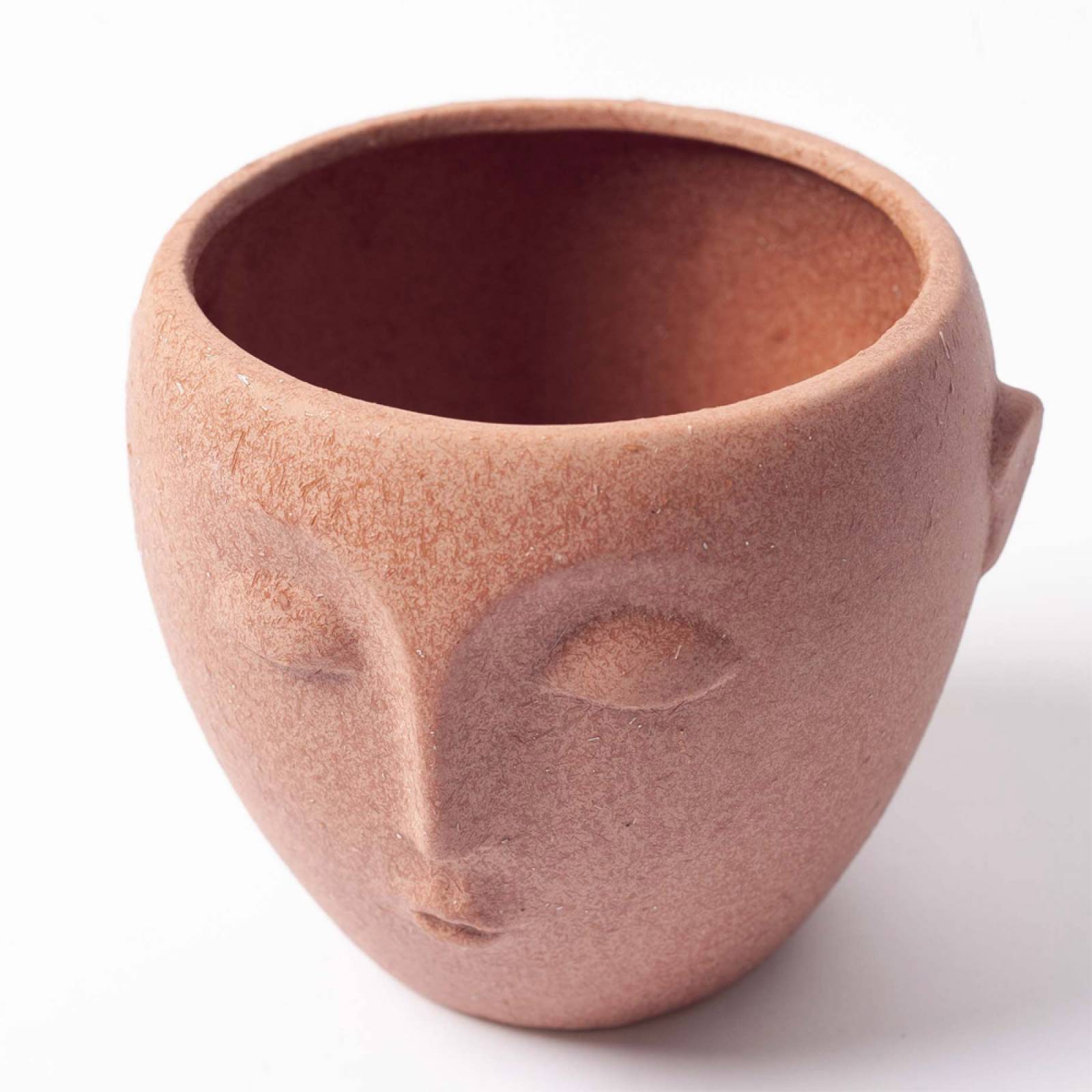 Large Terracotta Flower Pot With Face Imprint thumbnails