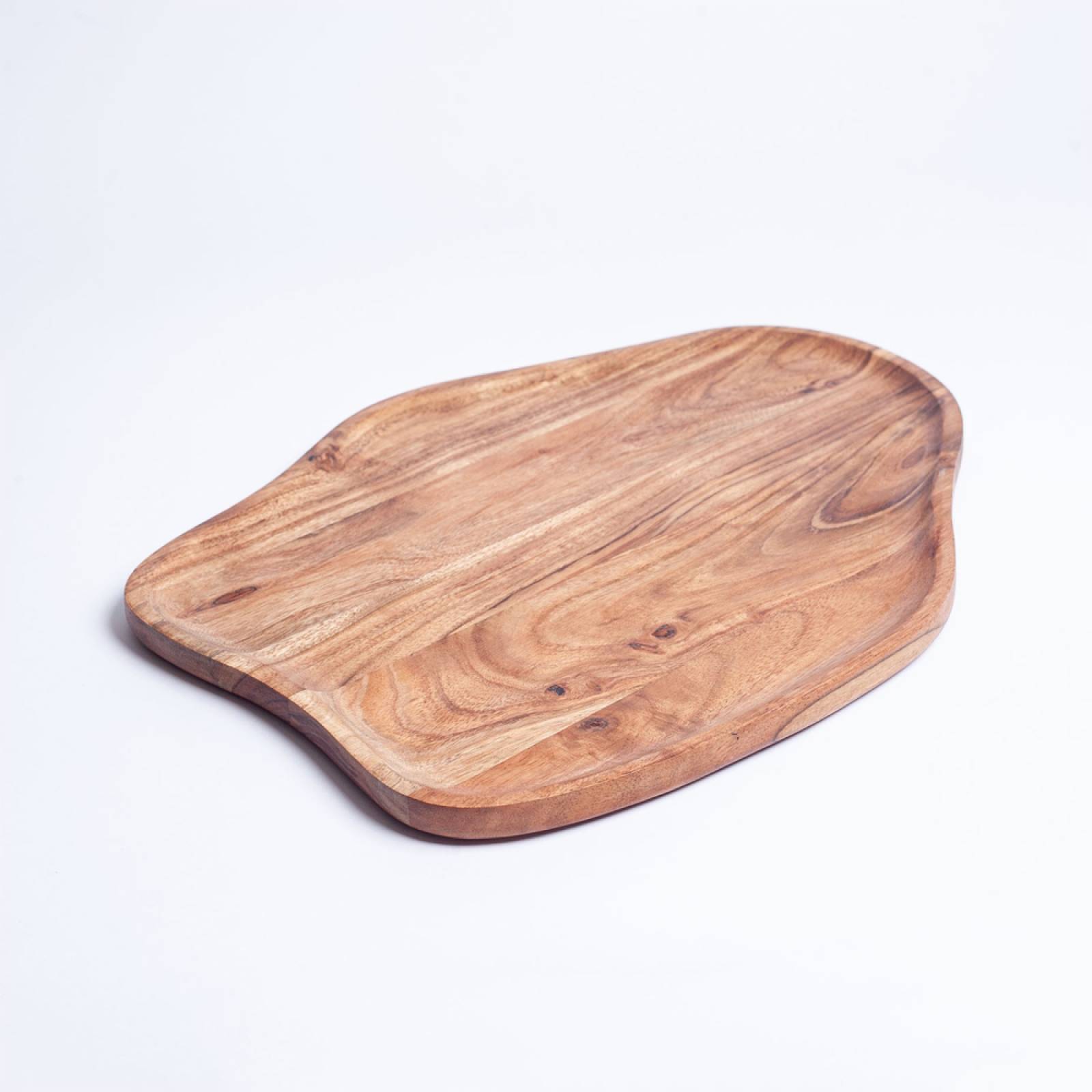 Large Wooden Organic Shaped Acacia Dish 40x30cm thumbnails