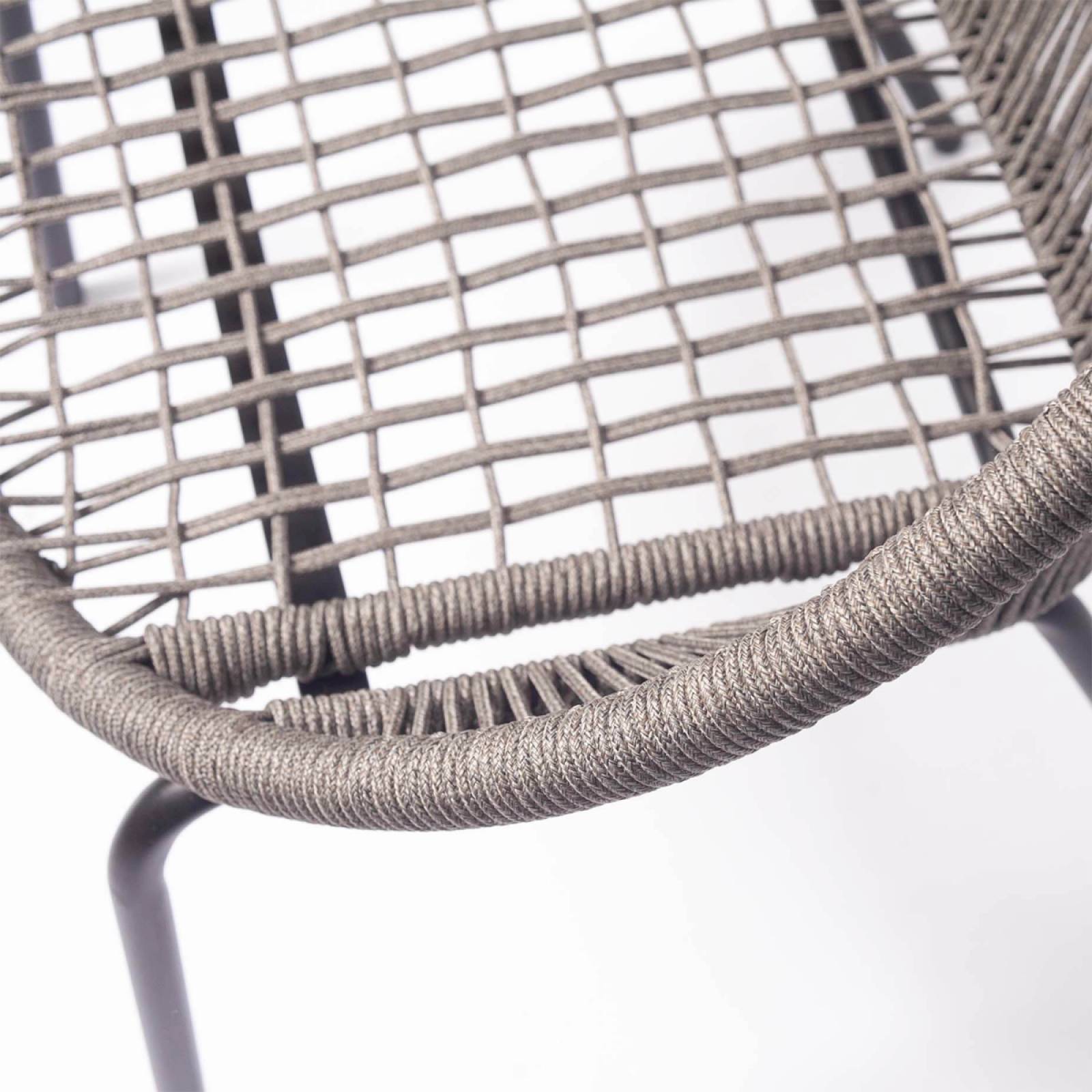 Laria String Garden Chair In Grey thumbnails