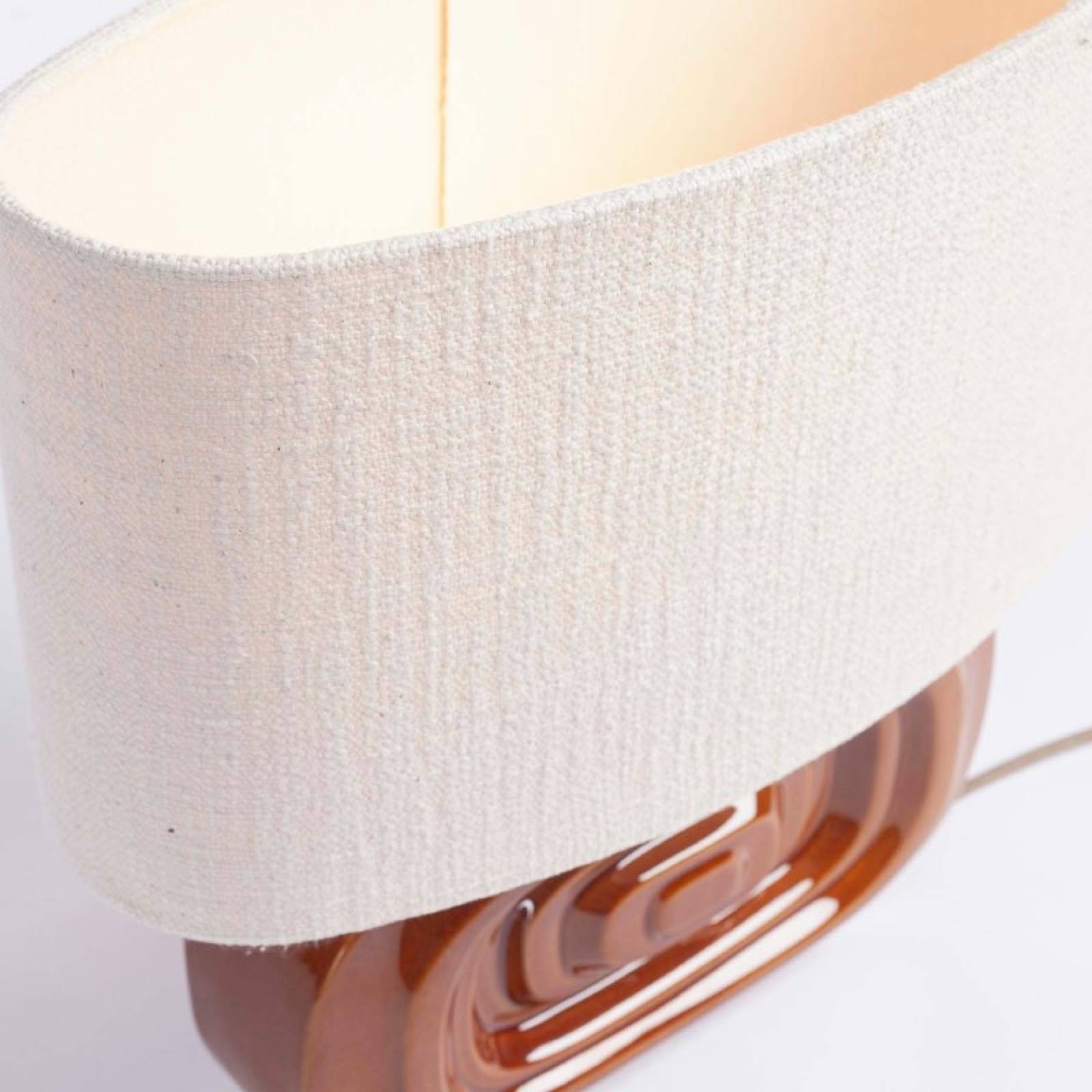 Lexi Ceramic Table Lamp In Caramel With Shade thumbnails
