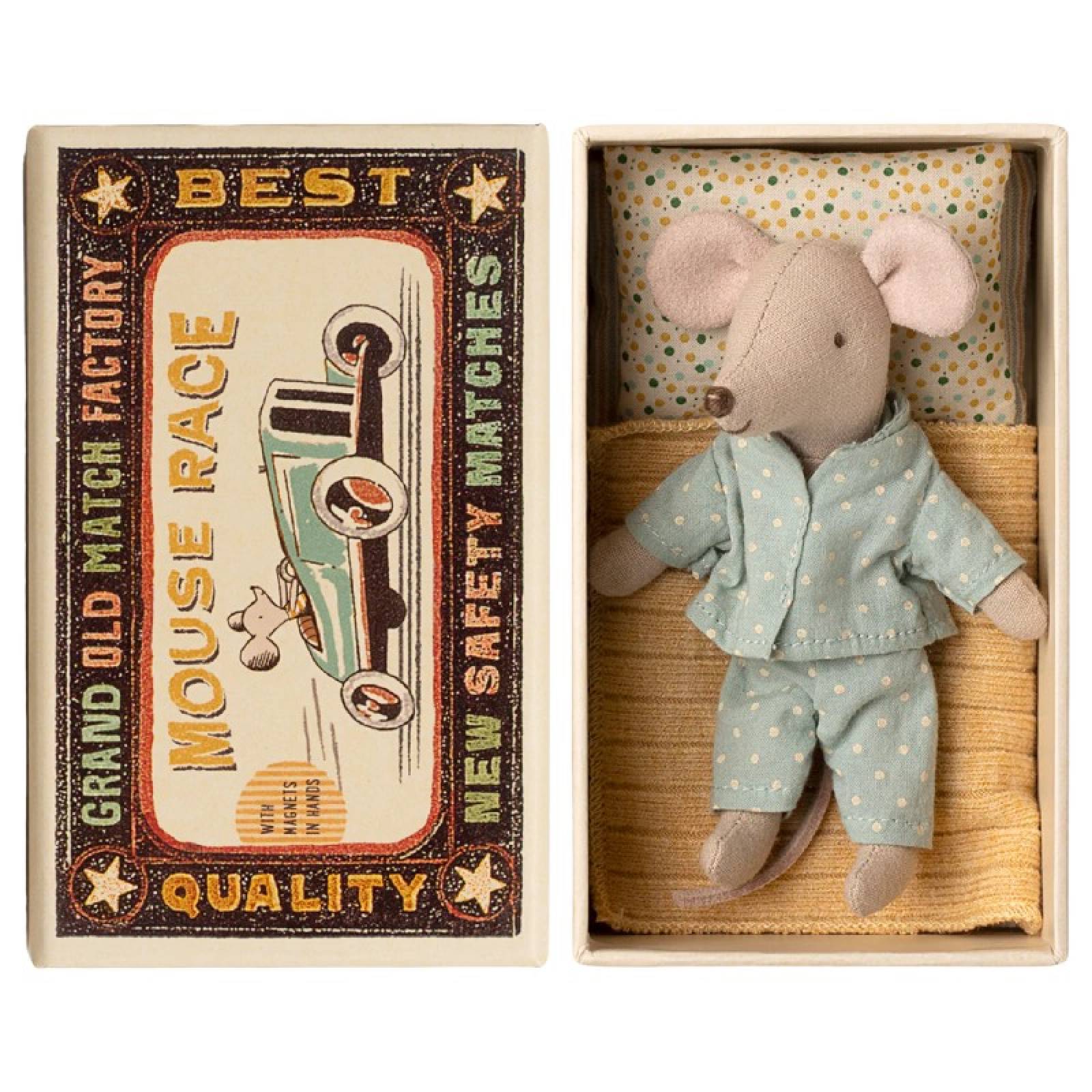 Little Brother Mouse In Matchbox By Maileg 3+