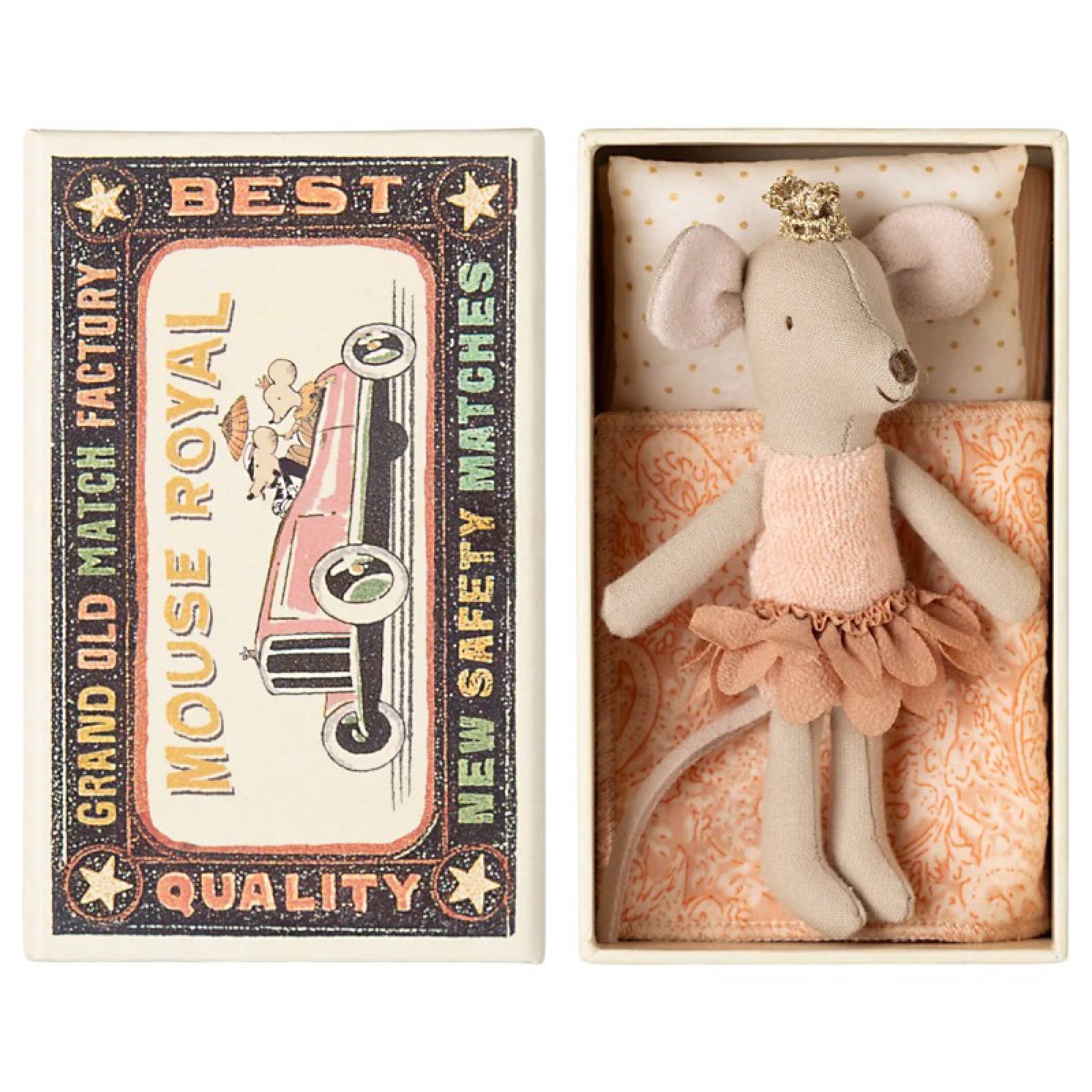 Little Sister Princess Mouse In Matchbox By Maileg 3+