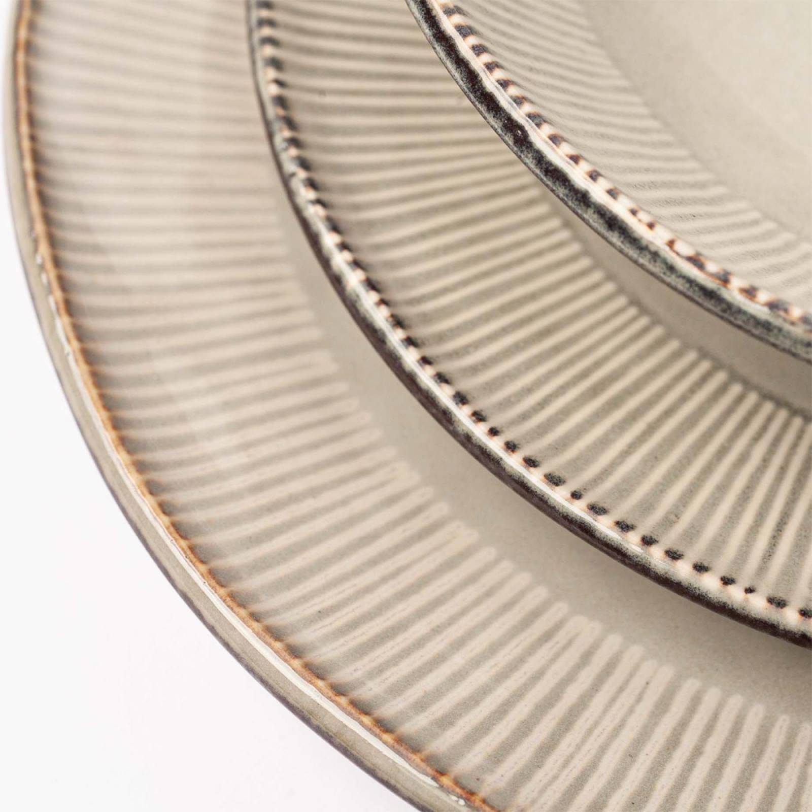 Malia Stoneware Side Plate In Cream thumbnails