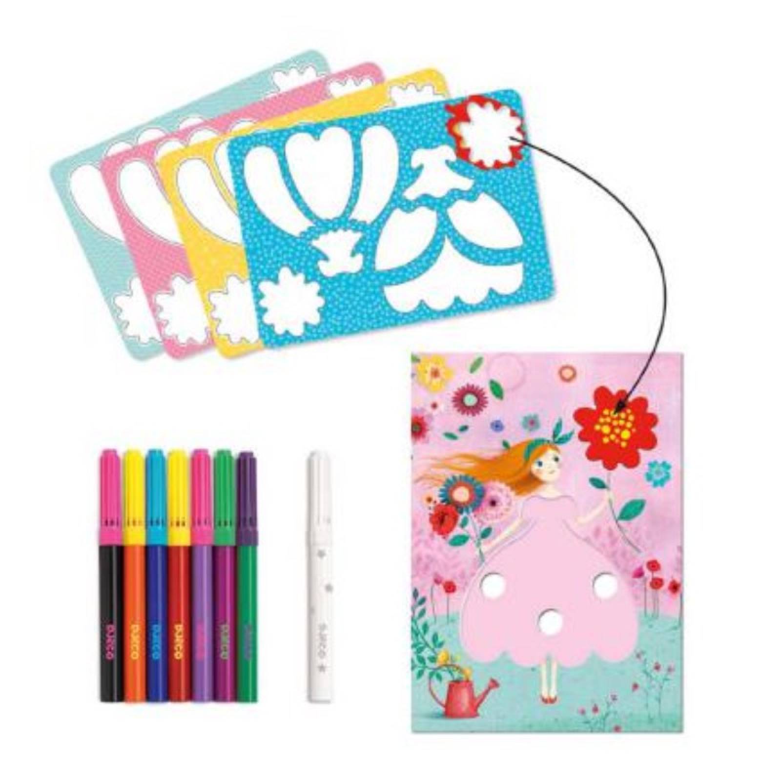 Maries Pretty Dresses - Colouring Kit By Djeco 3+ thumbnails