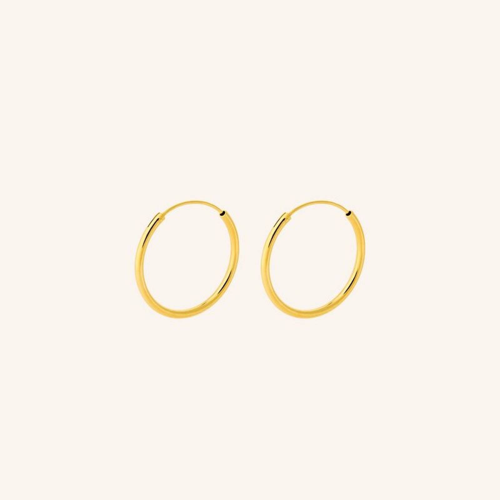 Mini Plain Hoops In Gold 20mm By Pernille Corydon